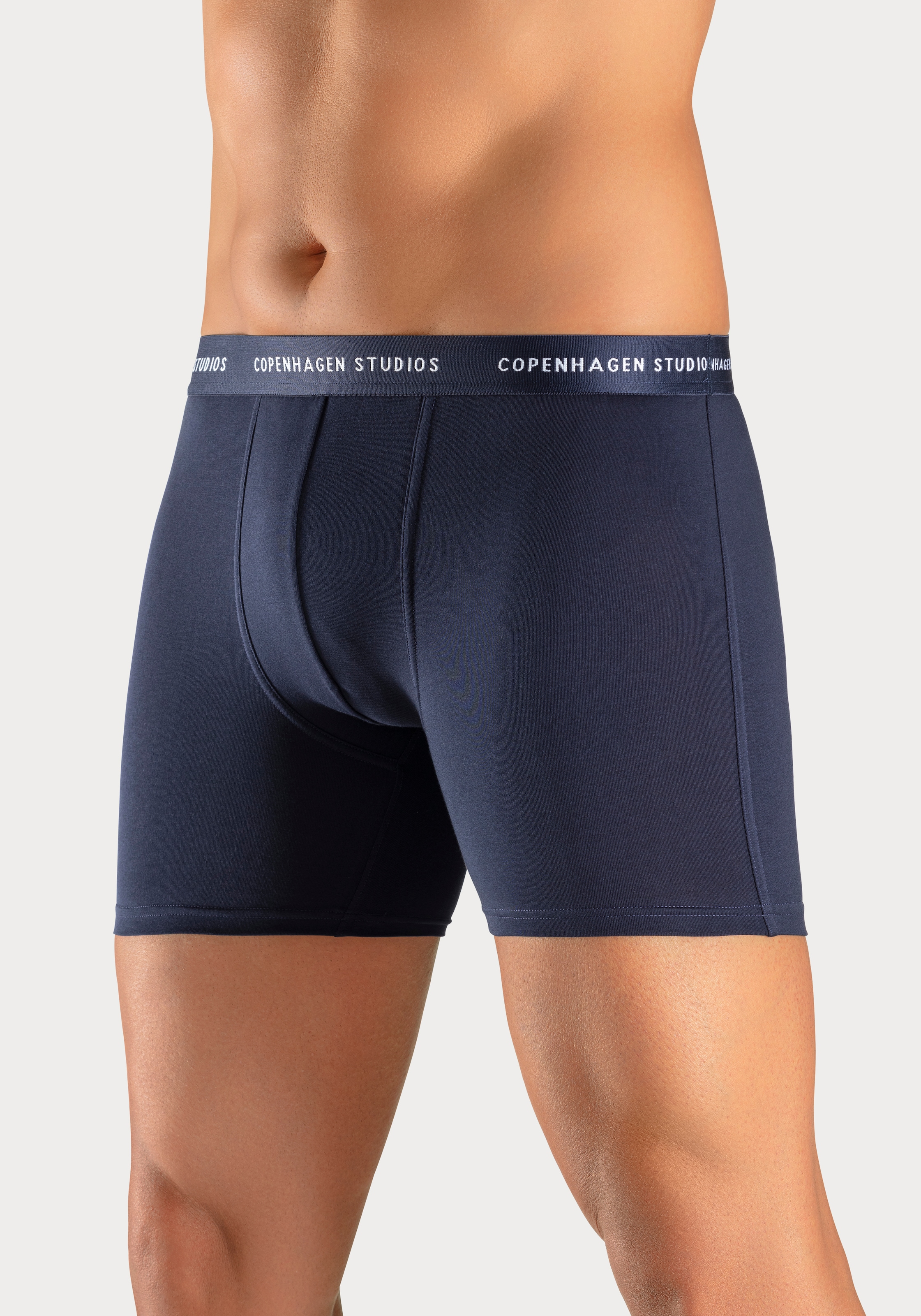 Copenhagen Studios Boxer »Boxershorts für Herren«, (3 St.), mit längerem Bein und Logobund