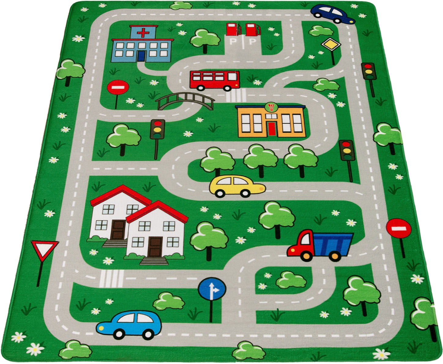 Image of Paco Home Kinderteppich »Chicos 559«, rechteckig, 2 mm Höhe, Flachgewebe, Strassen-Spiel-Teppich, Kinderzimmer bei Ackermann Versand Schweiz