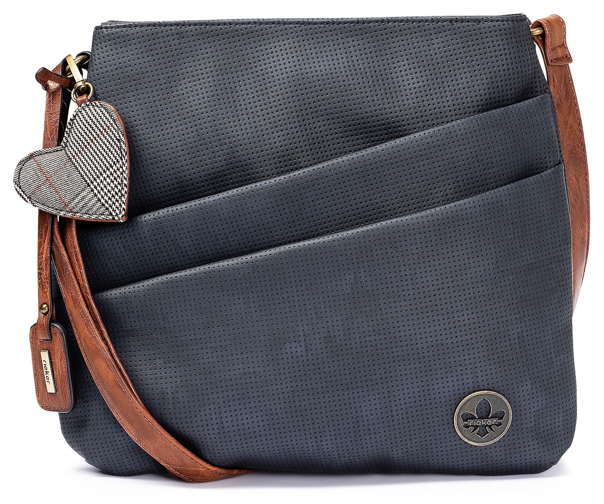 Image of Rieker Umhängetasche Schultertasche, Damen Handtasche mit zwei Hauptfächern