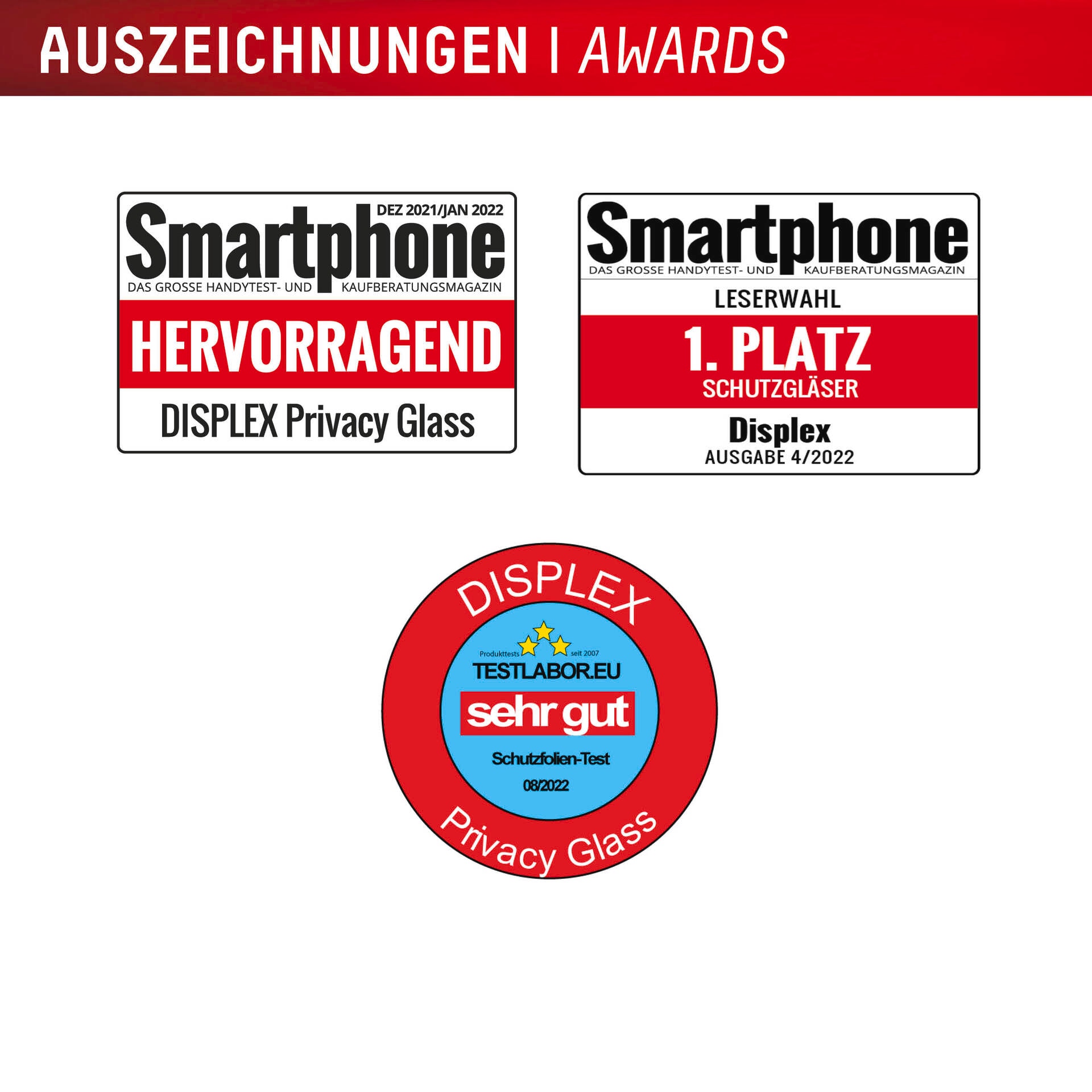 Displex Verre de protection d'écran »Privacy Glass Screen Protector« für Apple iPhone 17;Apple iPhone 17 Pro Displayschutzfolie, Schutzfolie, Bildschirmschutz, kratz- & stossfest