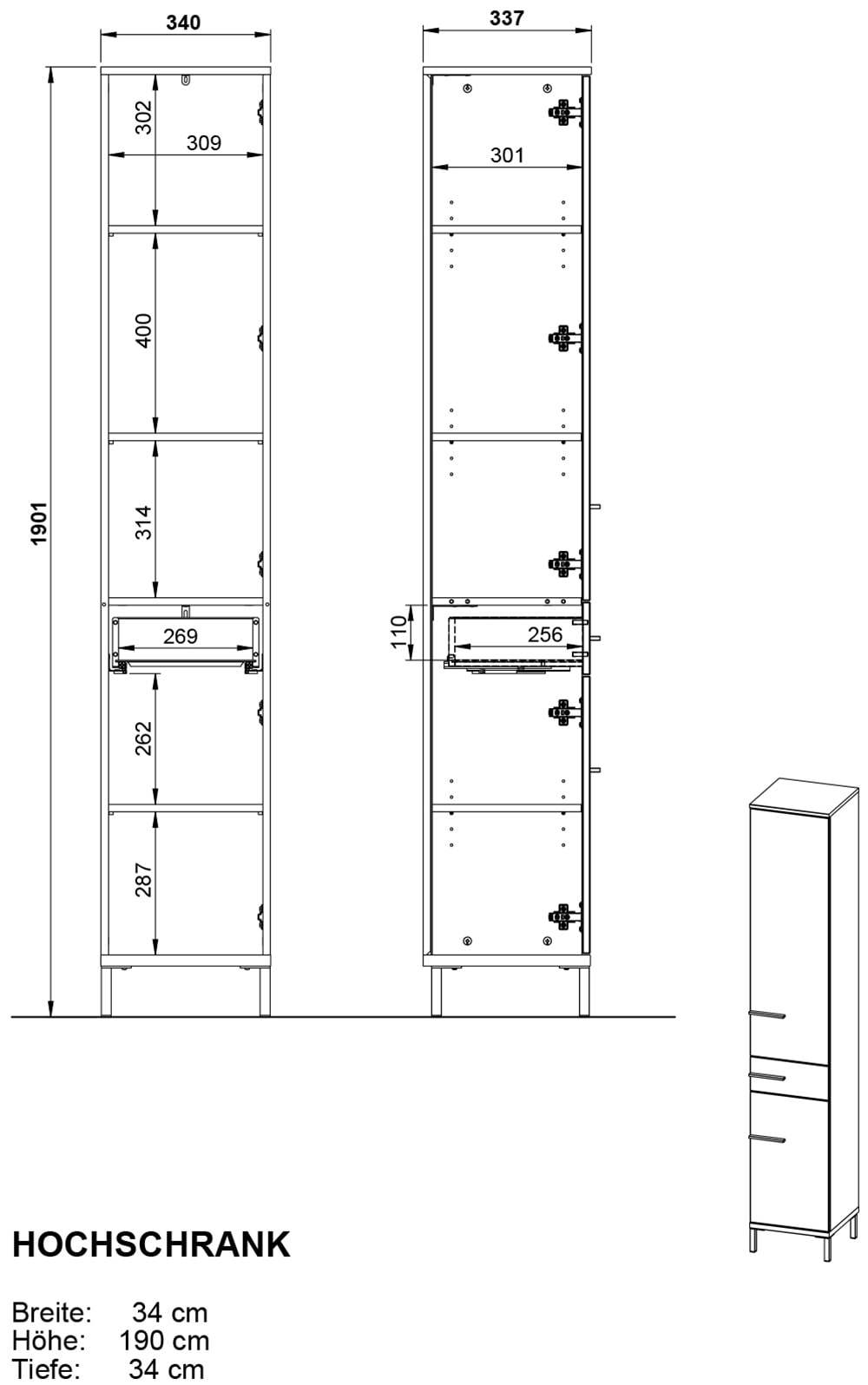 GERMANIA Badmöbel-Set »Laurino« 2 Stk. tlg.