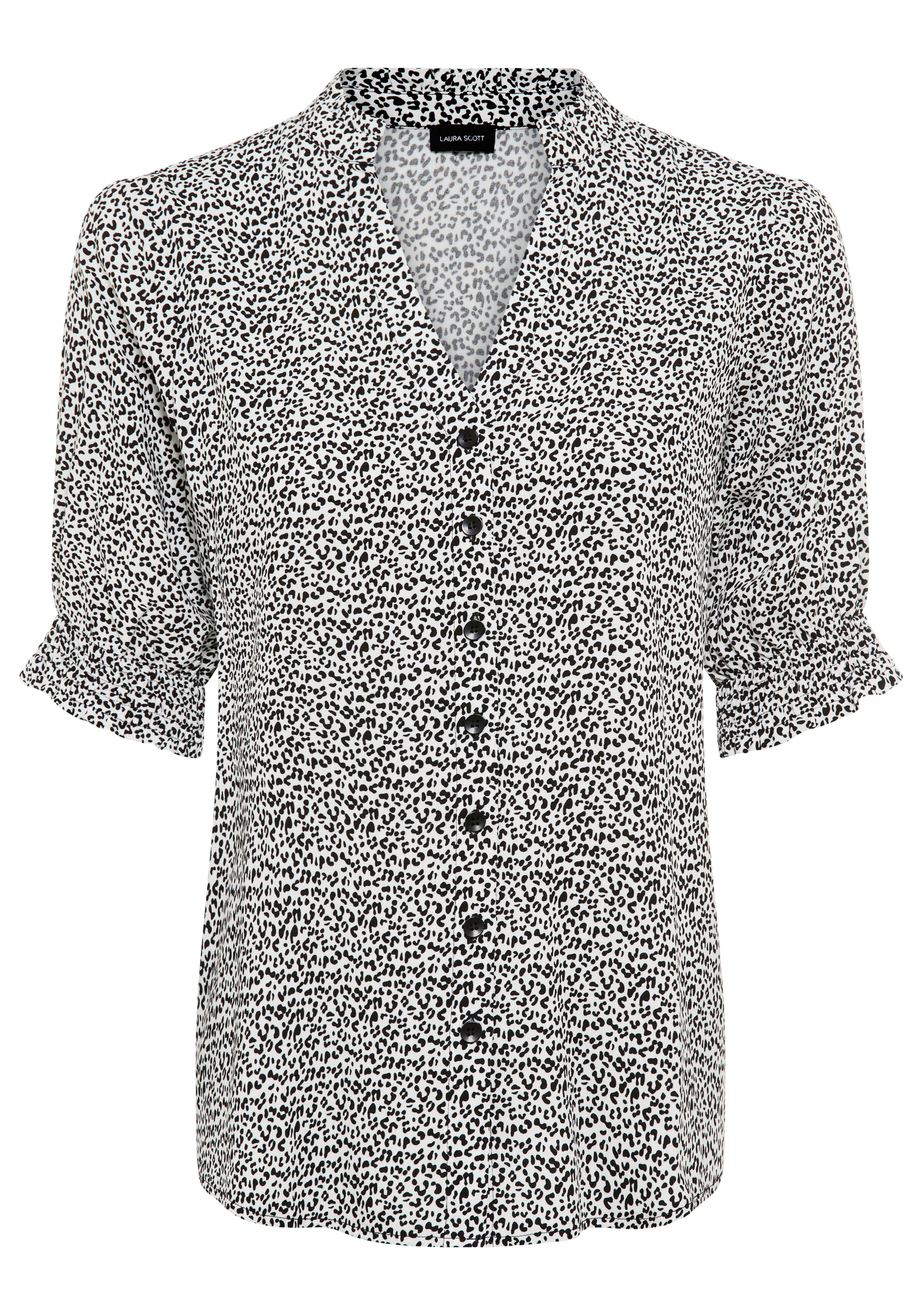 Laura Scott Druckbluse bedruckte Bluse, femininer Stil, leichtes Webmaterial, aus Viskose