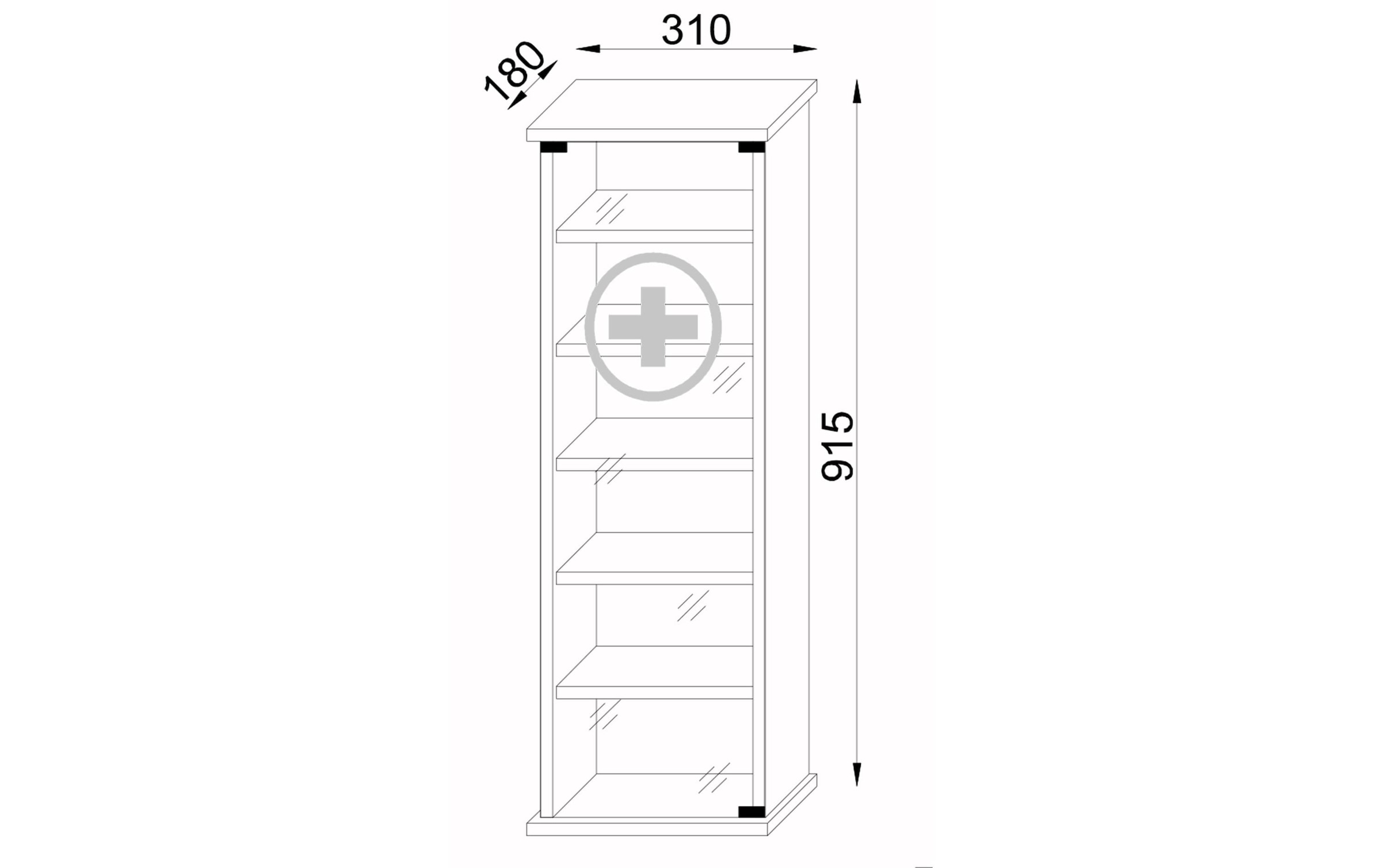 VCM Medizinschrank »Erste Hilfe Schrank Gusal XXL«