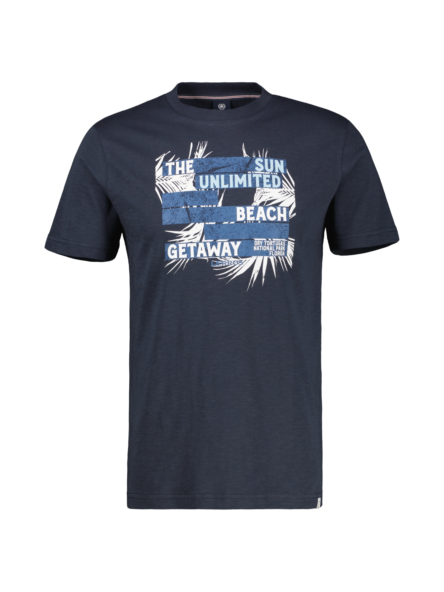 LERROS T-Shirt »LERROS Herren T-Shirt mit sommerlichem Brustprint«