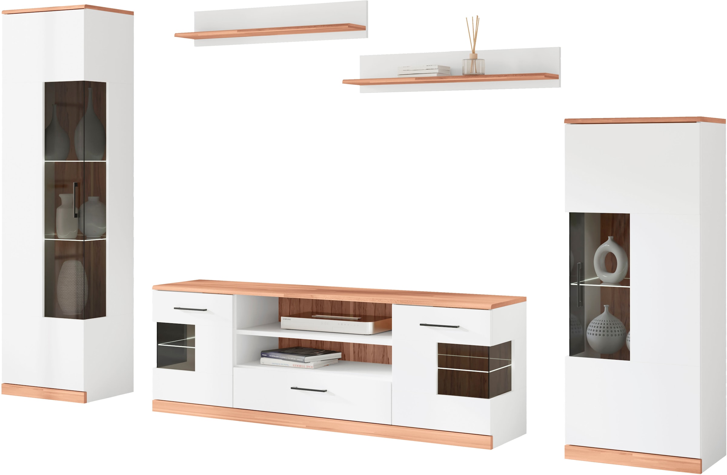 Home affaire Meuble mural »Ribe Wohnwand Set-5 St.« Set, 5 cuis tlg.