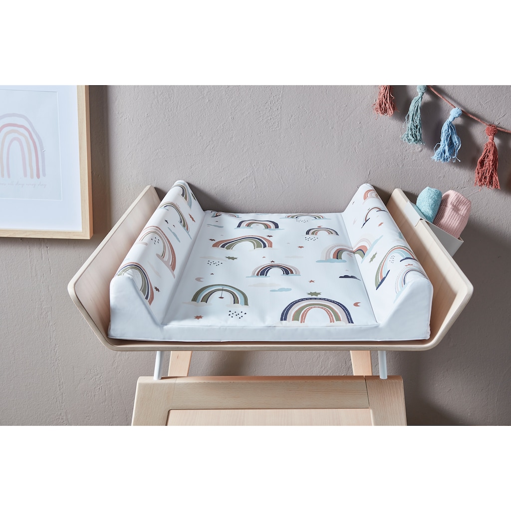 Rotho Babydesign Wickelauflage »Boho Rainbow«, (Set, 2 tlg.), in Keilform; inklusive Stillkissen Multi; Made in Europe