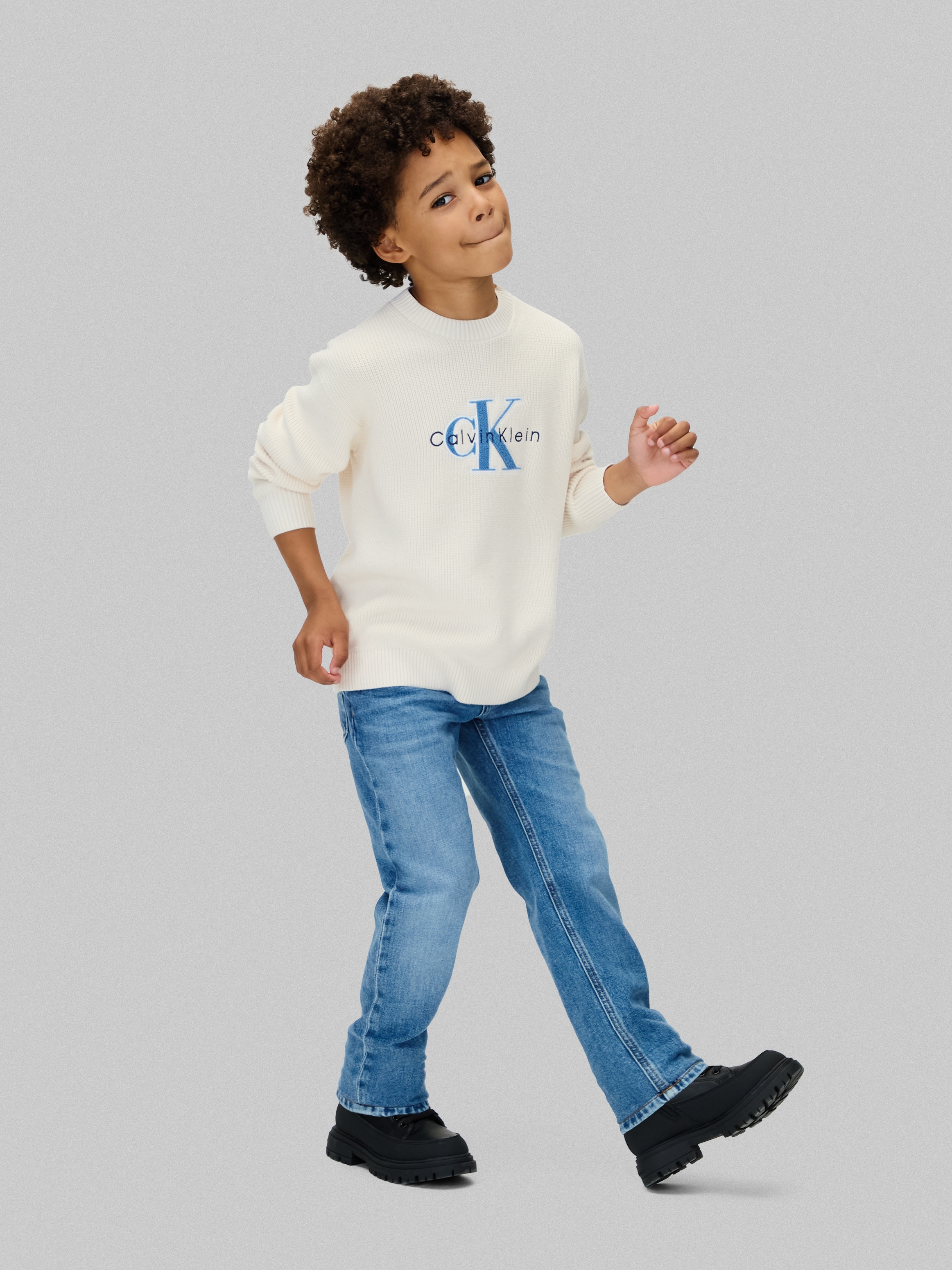 Calvin Klein Jeans Straight-Jeans »STRAIGHT«, für Kinder bis 16 Jahre, used-Look