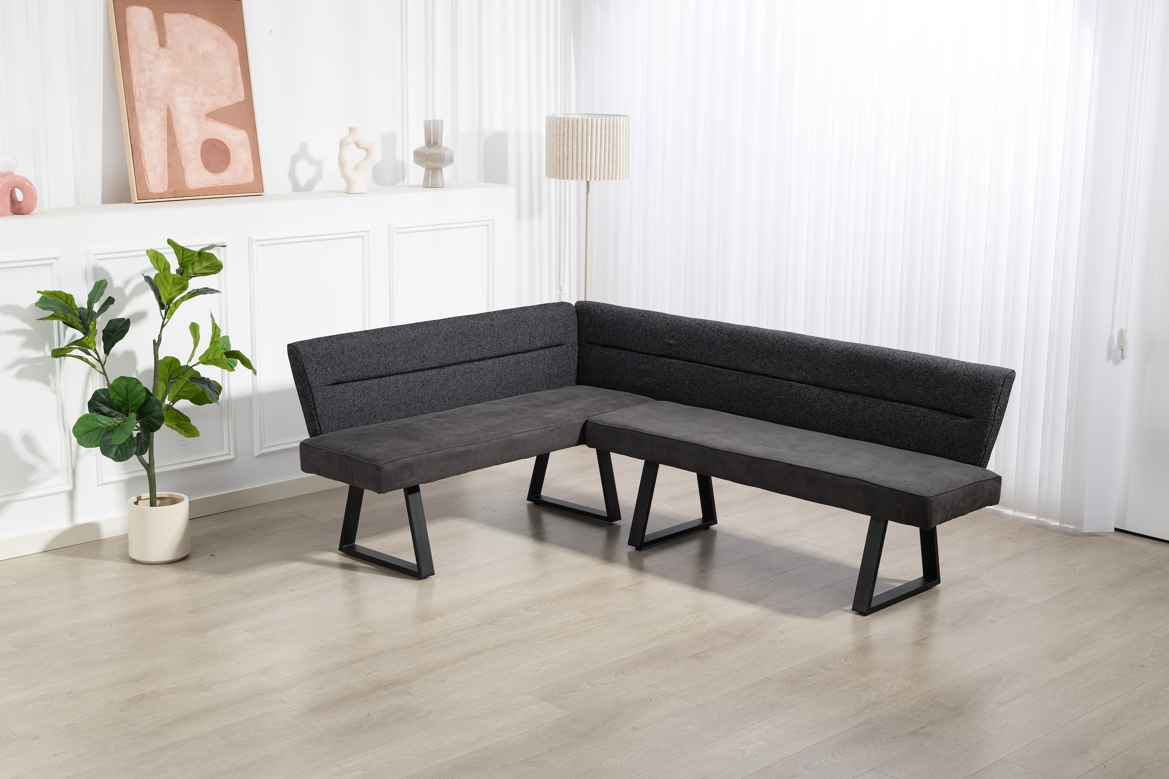 Duo Collection Banc d'angle »Alena« 1 cuis tlg. montable des deux côtés, ressorts ensachés