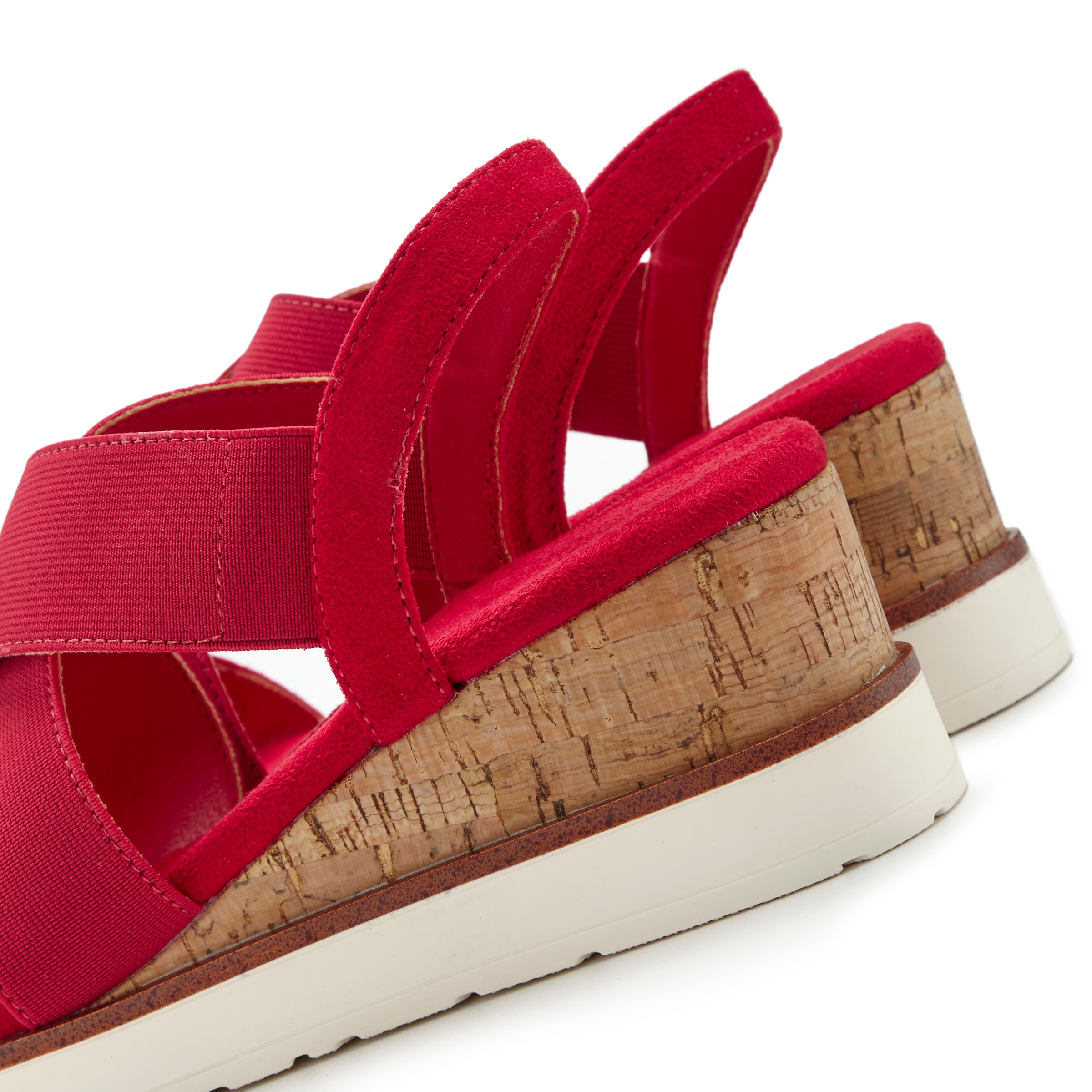 LASCANA Sandalette »Sommerschuh«, Sandale, Sommerschuh mit Keilabsatz und elastischen Riemen VEGAN