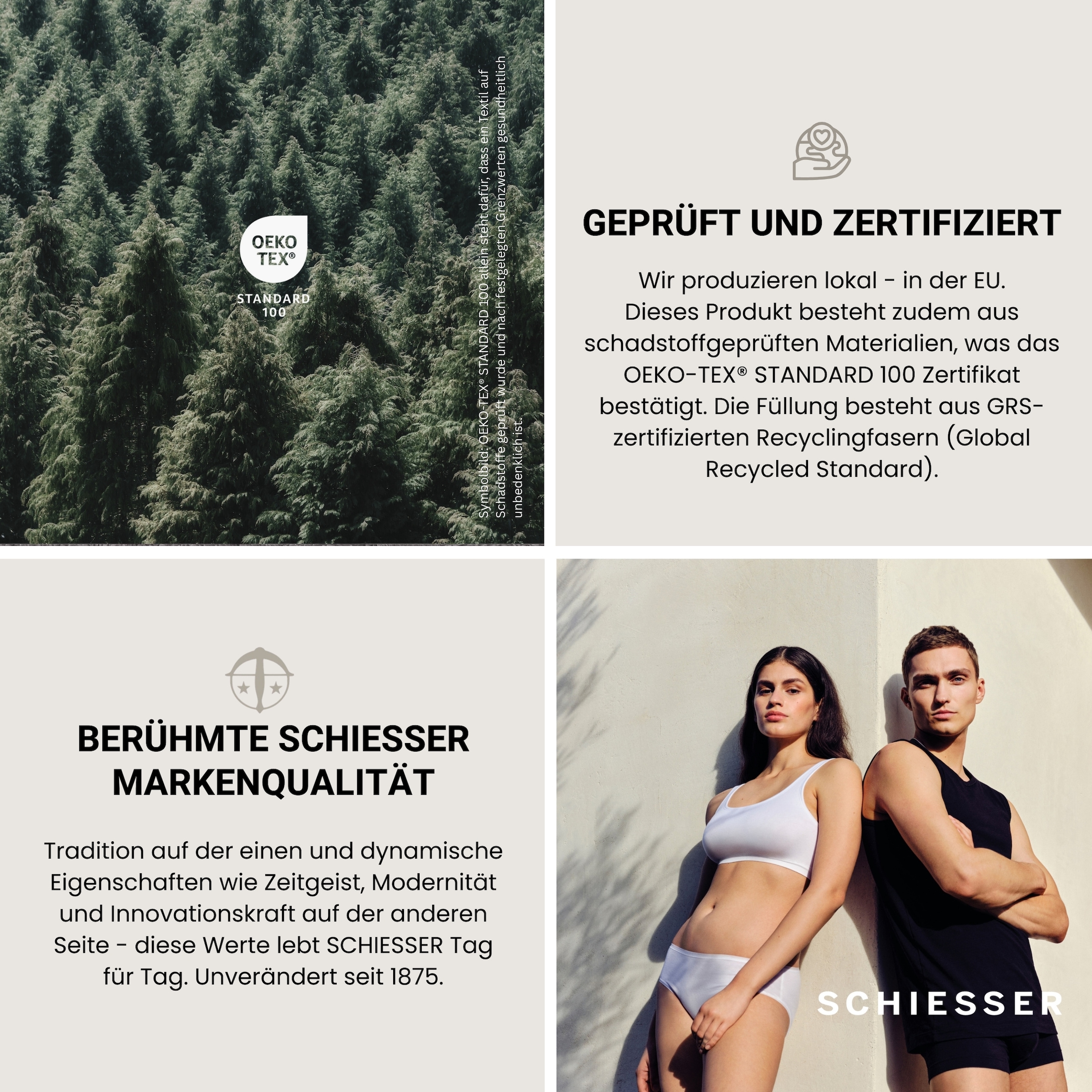Schiesser Couette microfibre »Feels like Down« normal 1 cuis tlg. fibres creuses siliconées ultra légères