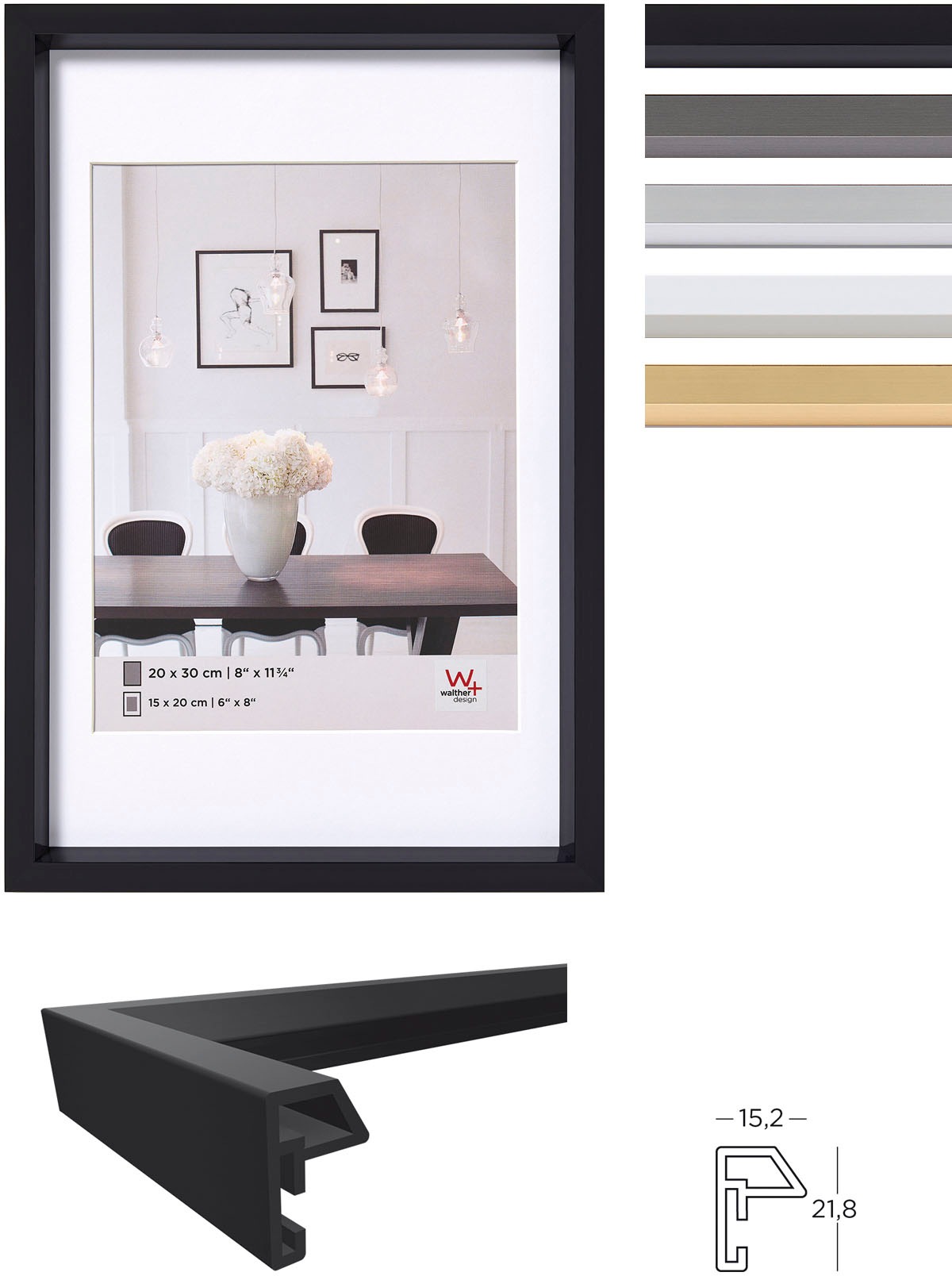 Image of Walther Bilderrahmen »Steel Style Kunststoffrahmen«, (1 St.) bei Ackermann Versand Schweiz