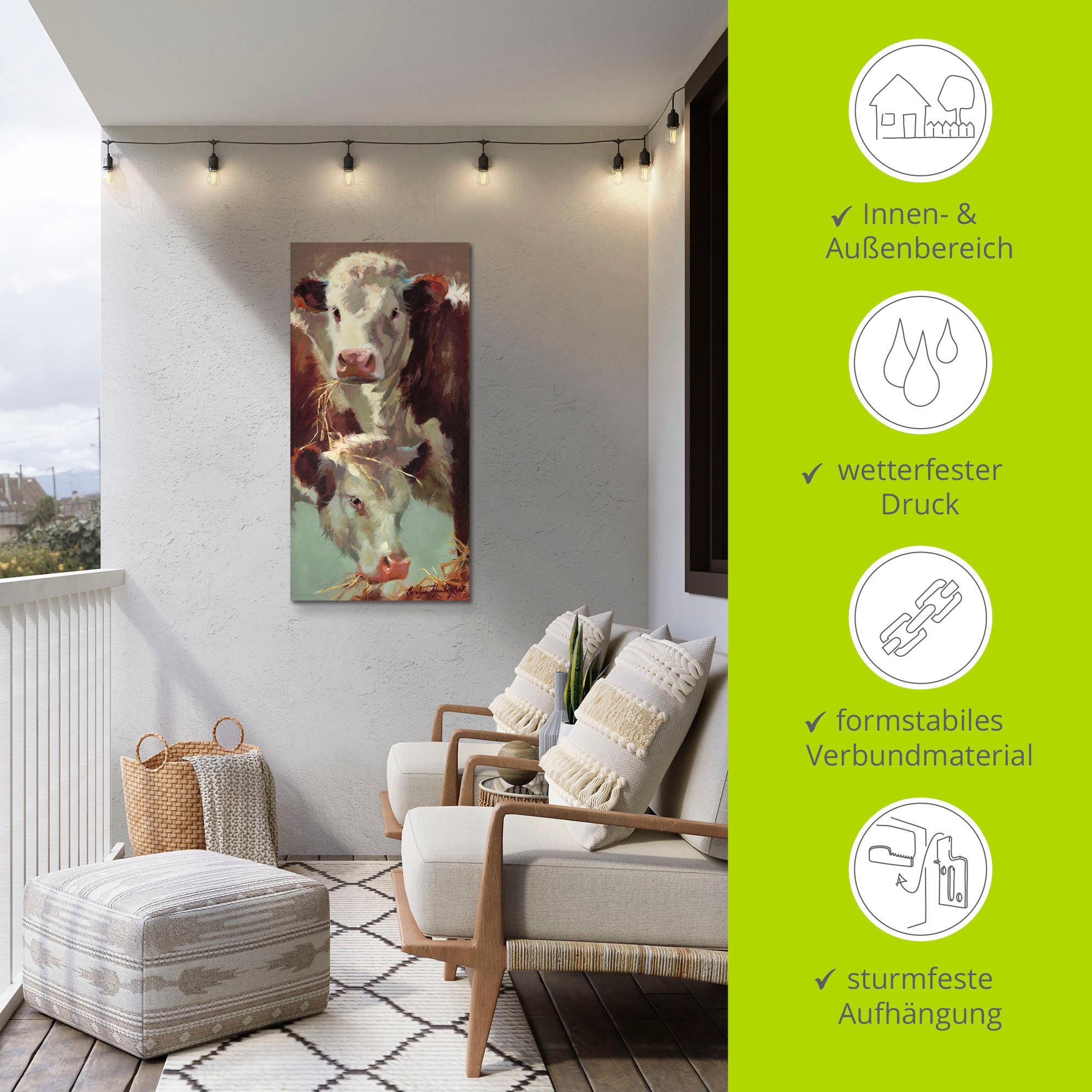 Artland Fresque murale »Kauen und Schlucken« 1 cuis tlg. als Alubild, Leinwandbild in verschied. Grössen