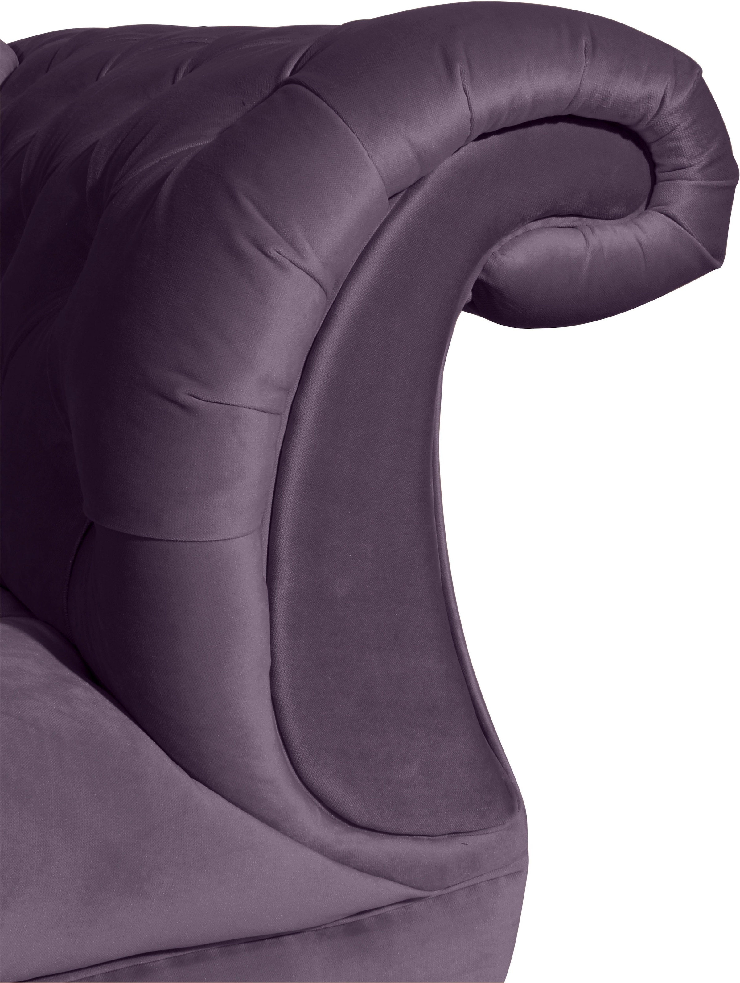 Max Winzer® Chesterfield-Sofa »Isabelle«, mit Knopfheftung & gedrechselten Füssen in Buche natur, Breite 200 cm