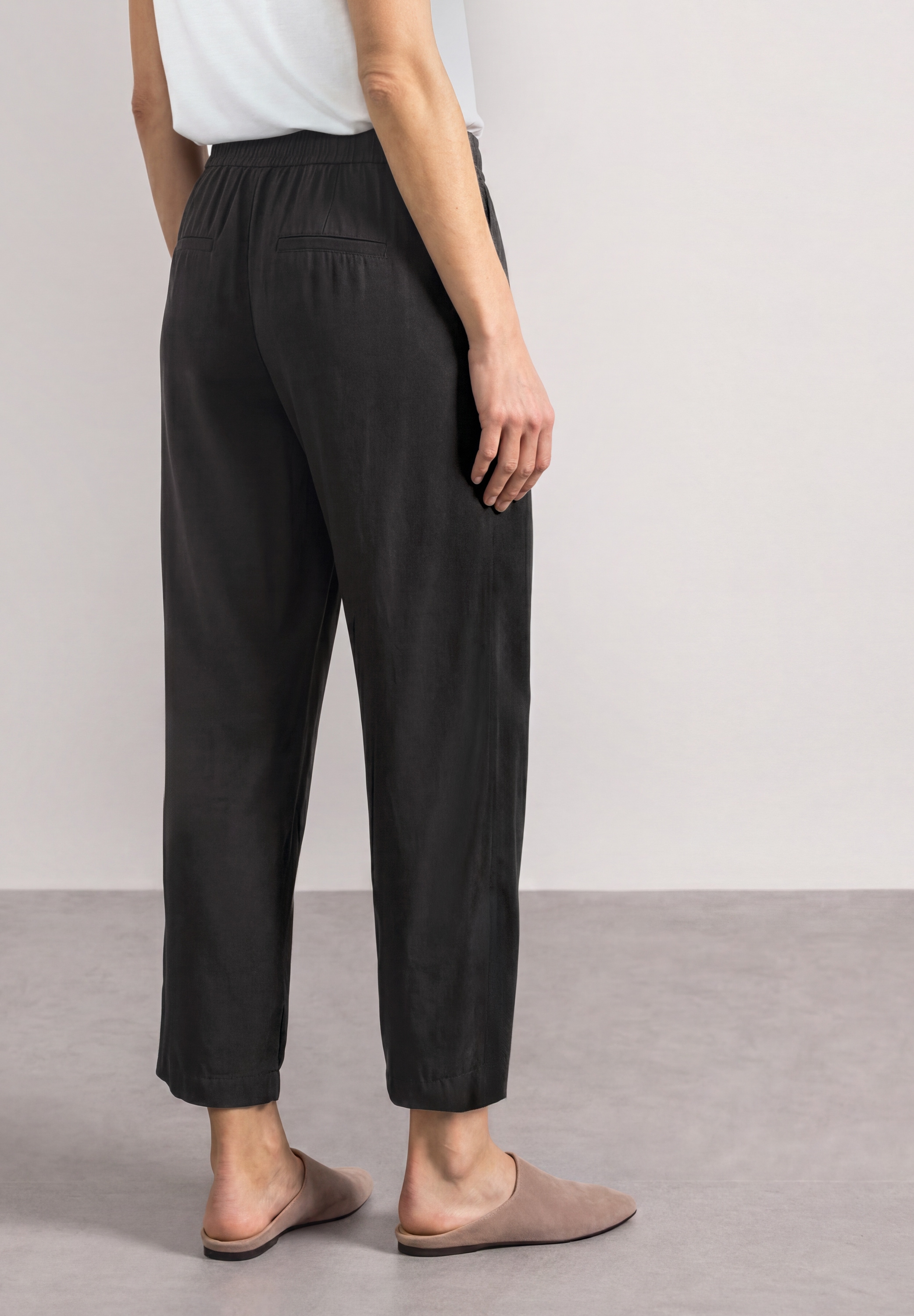 STREET ONE Pantalon en tissu »Style Emee«  pantalon d'été avec taille élastique coupe ample