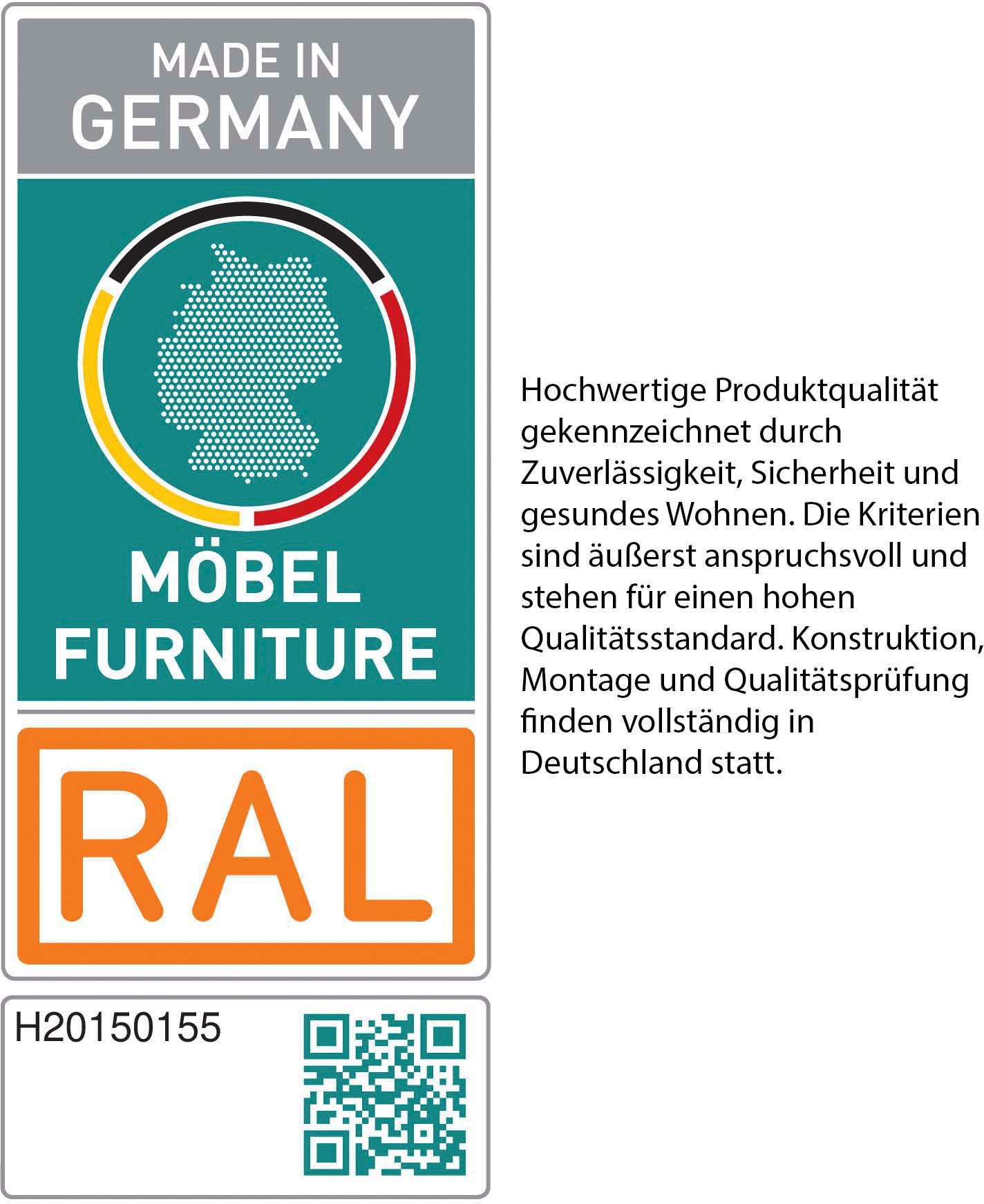 WIEMANN Armoire à portes pliantes »Ohio, Kleiderschrank, Schrank, Garderobe, mit Glasfront, 300 cm« Inclus étagères et tringles à vêtements, 2 hauteurs, MADE IN GERMANY,  comprend amortisseur de porte, façade en verre de haute qualité