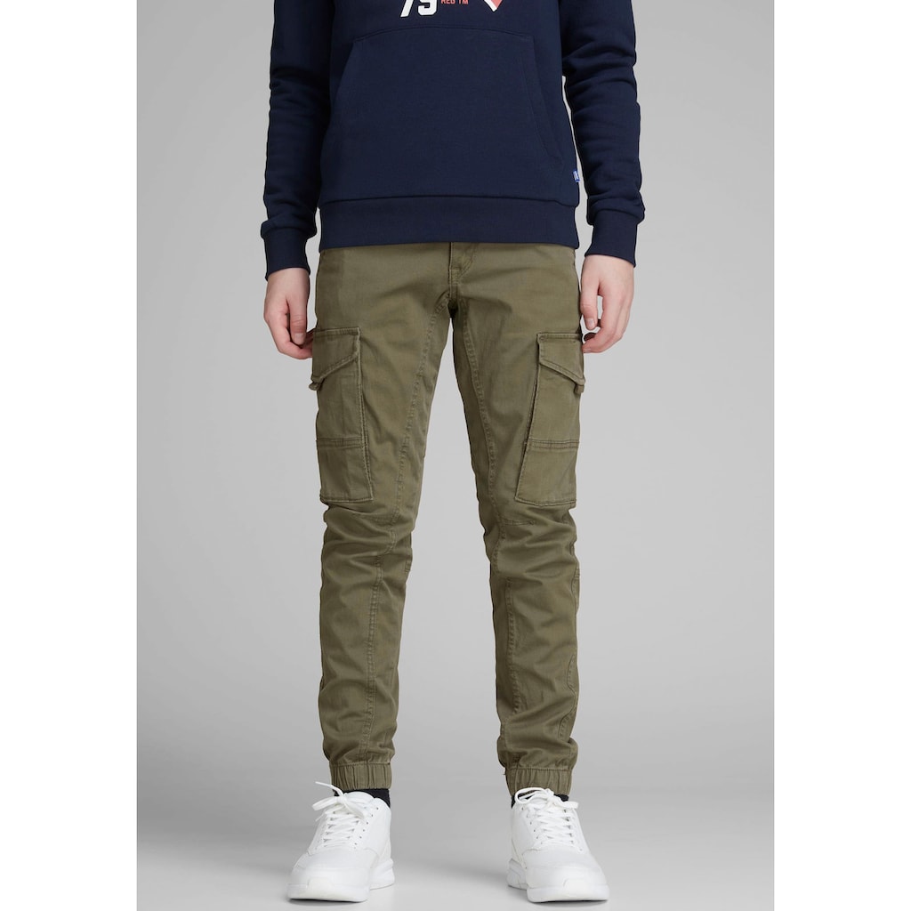 Jack & Jones Junior Cargohose »JPSTPAUL JJFLAKE AKM 542 OLIVE NOOS JNR«