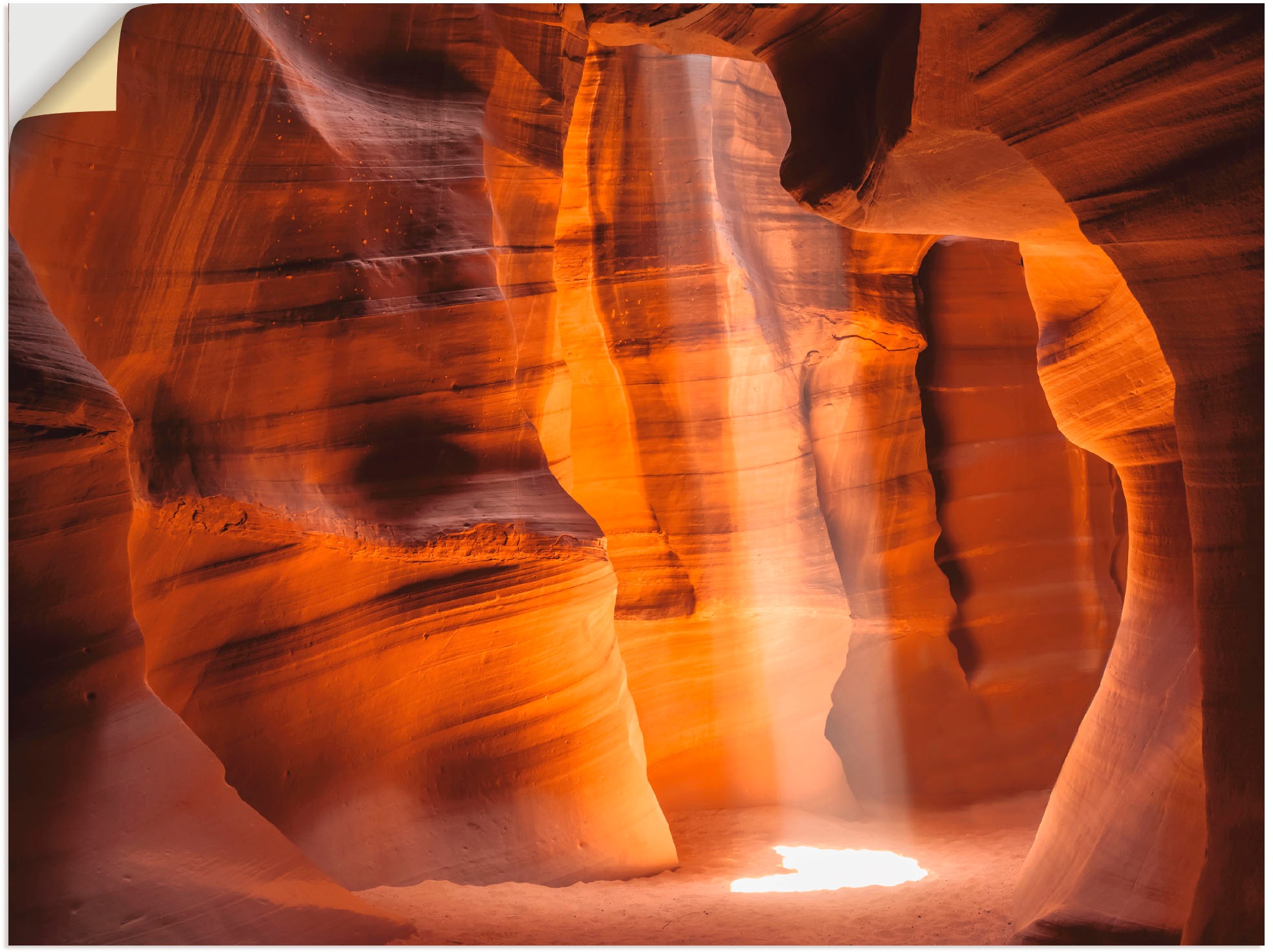 Image of Artland Wandbild »Antelope Canyon Lichtsäule II«, Amerika, (1 St.), in vielen Grössen & Produktarten - Alubild / Outdoorbild für den Aussenbereich, Leinwandbild, Poster, Wandaufkleber / Wandtattoo auch für Badezimmer geeignet bei Ackermann Versand Schweiz