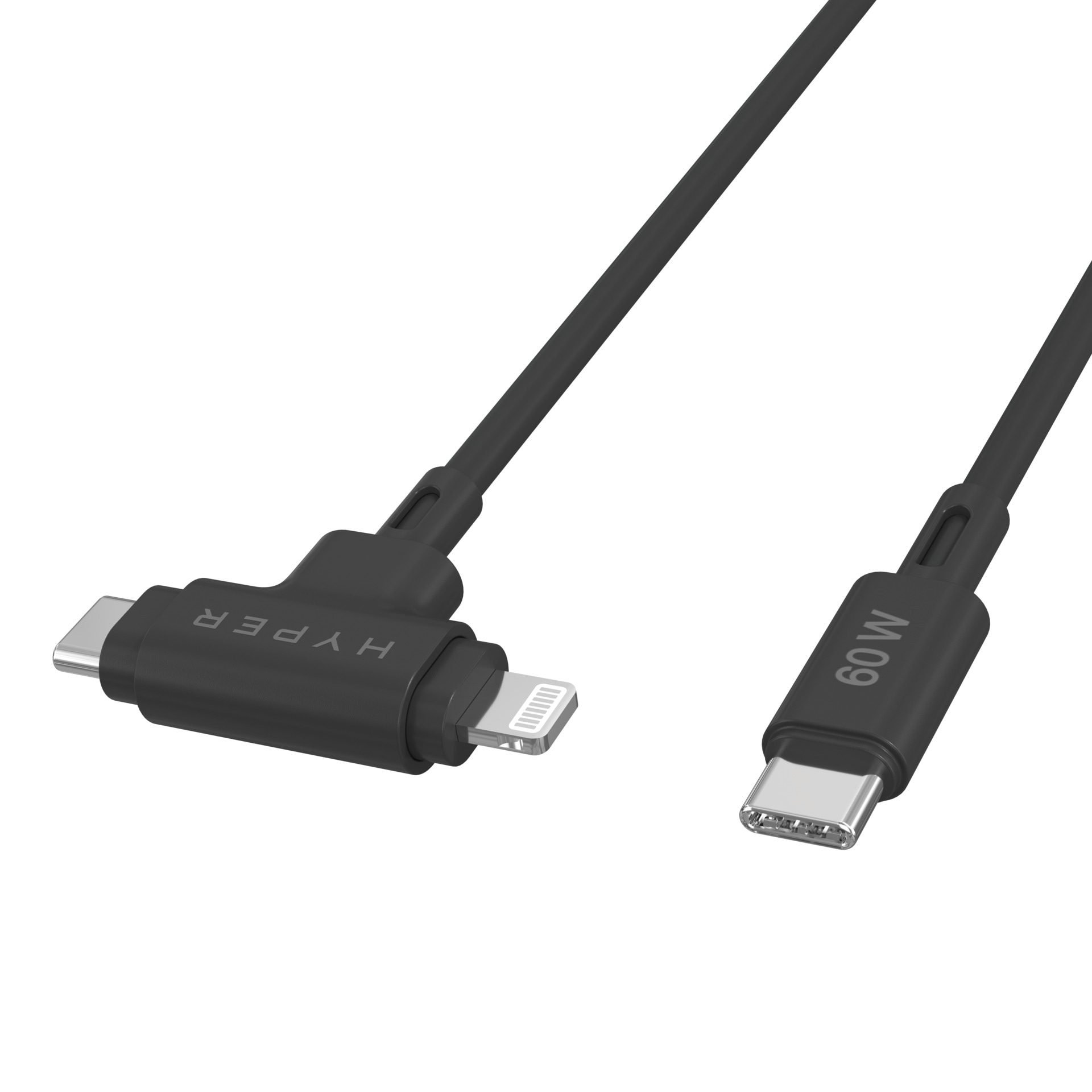 Targus USB-Kabel »HyperJuice Silicone USB-C zu USB-C Lightning Hybrid 60W« Lightning | USB-C