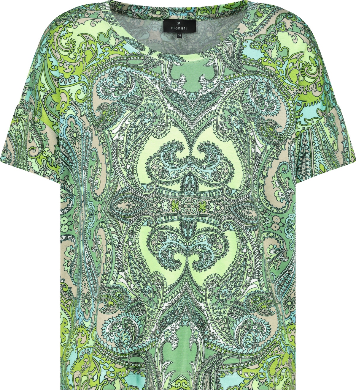 Monari T-Shirt »Shirt Paisleydruck allover«, Mit Rundhalsausschnitt
