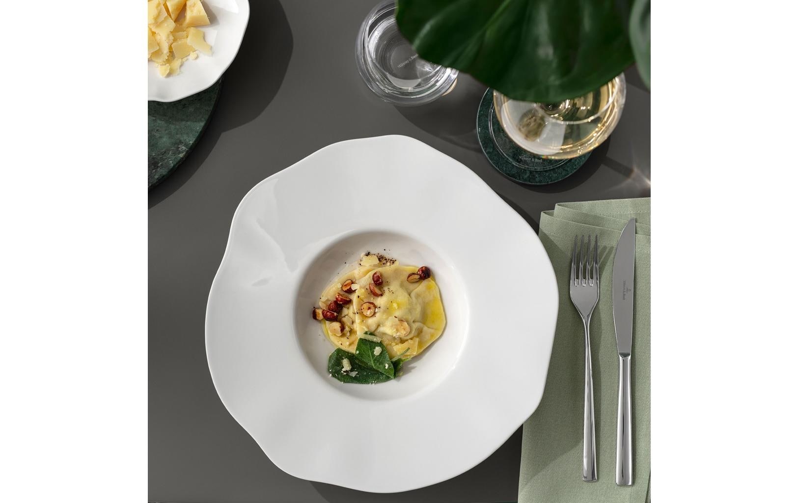 Image of Villeroy & Boch Pastateller "Pura 4 Stück" Eleganter tiefer Teller aus hochwertigem Porzellan