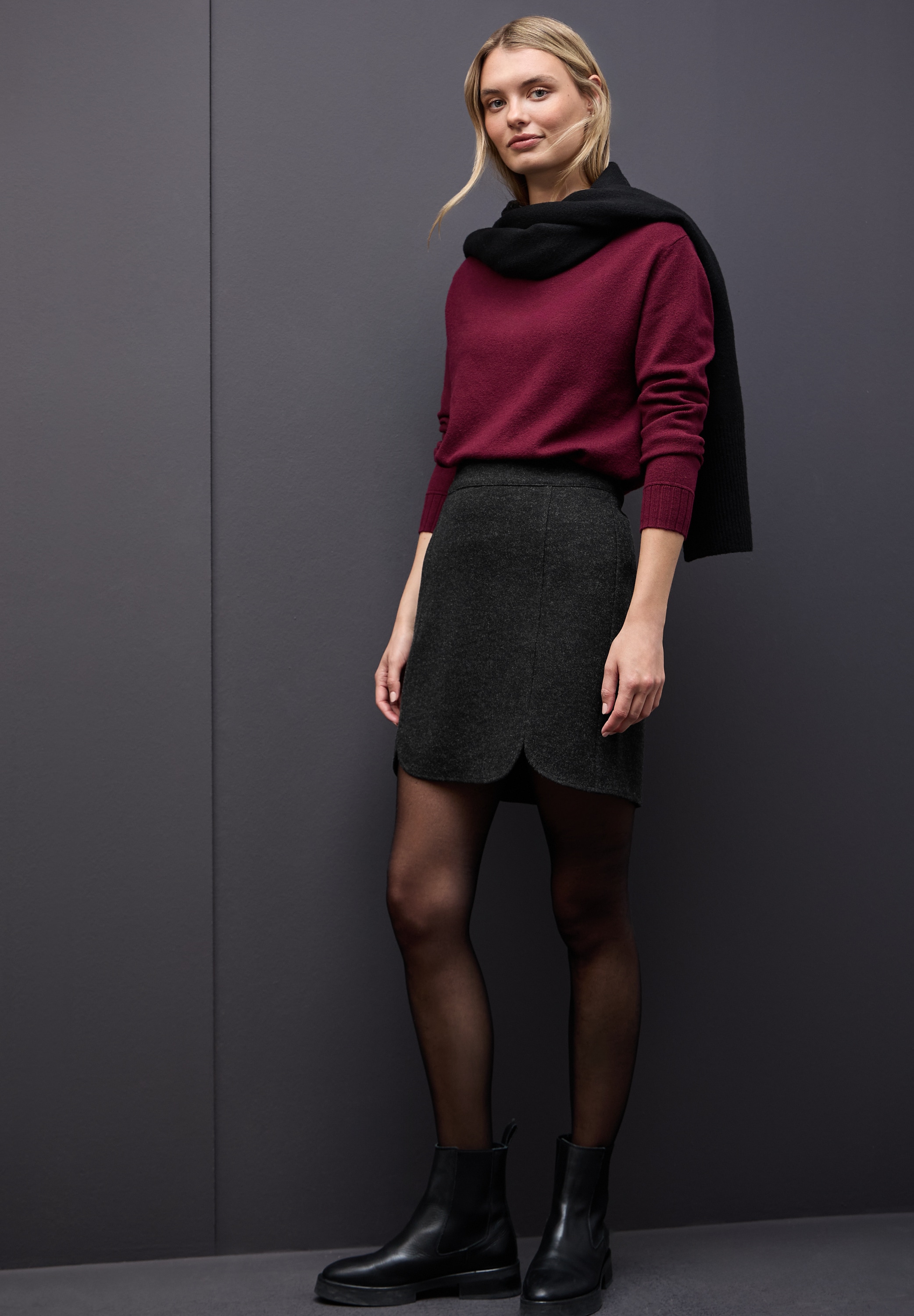 STREET ONE Minijupe »Style Maja« mit Seitenschlitzen