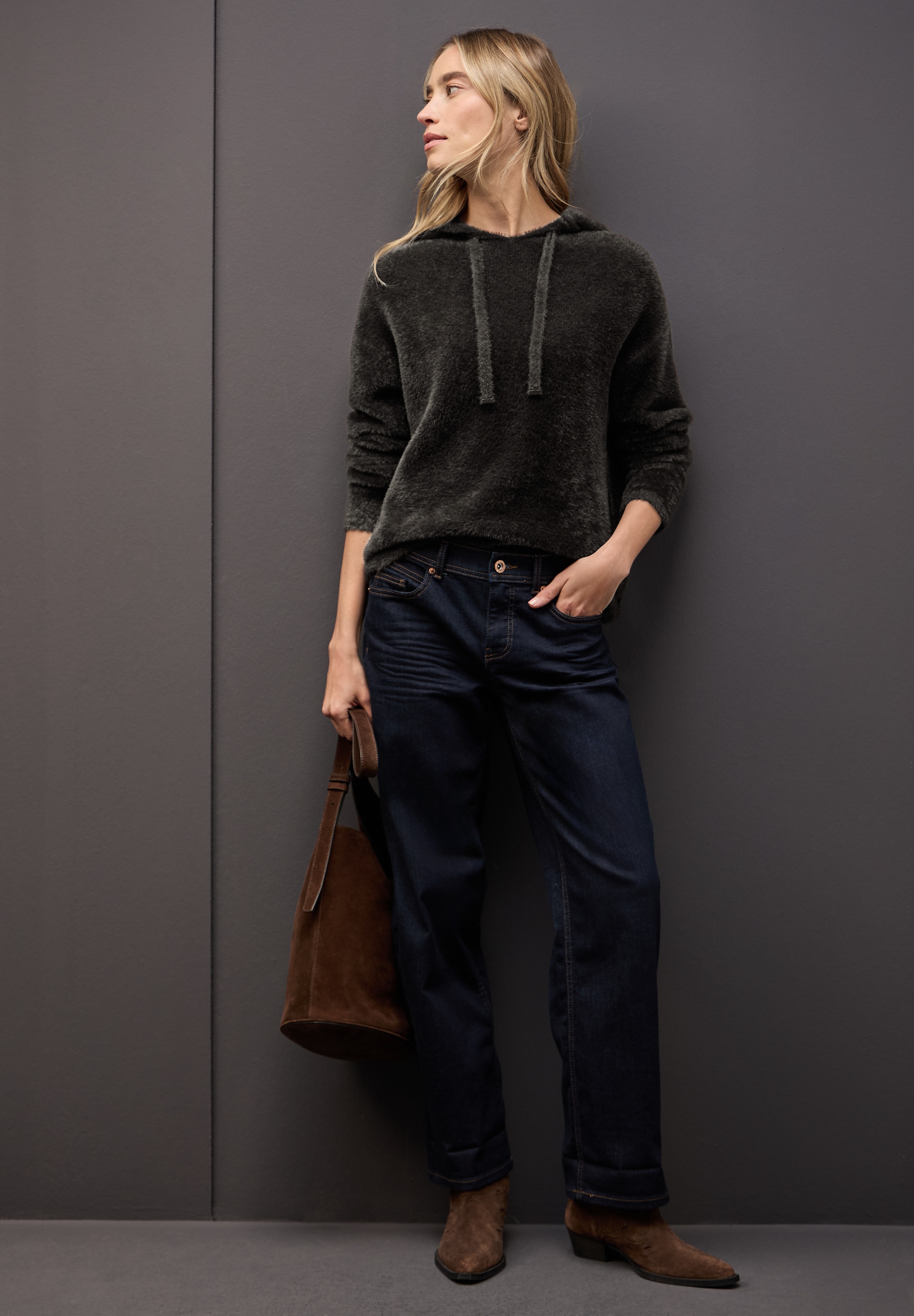 STREET ONE Pull à capuche aus softer Federgarn-Qualität