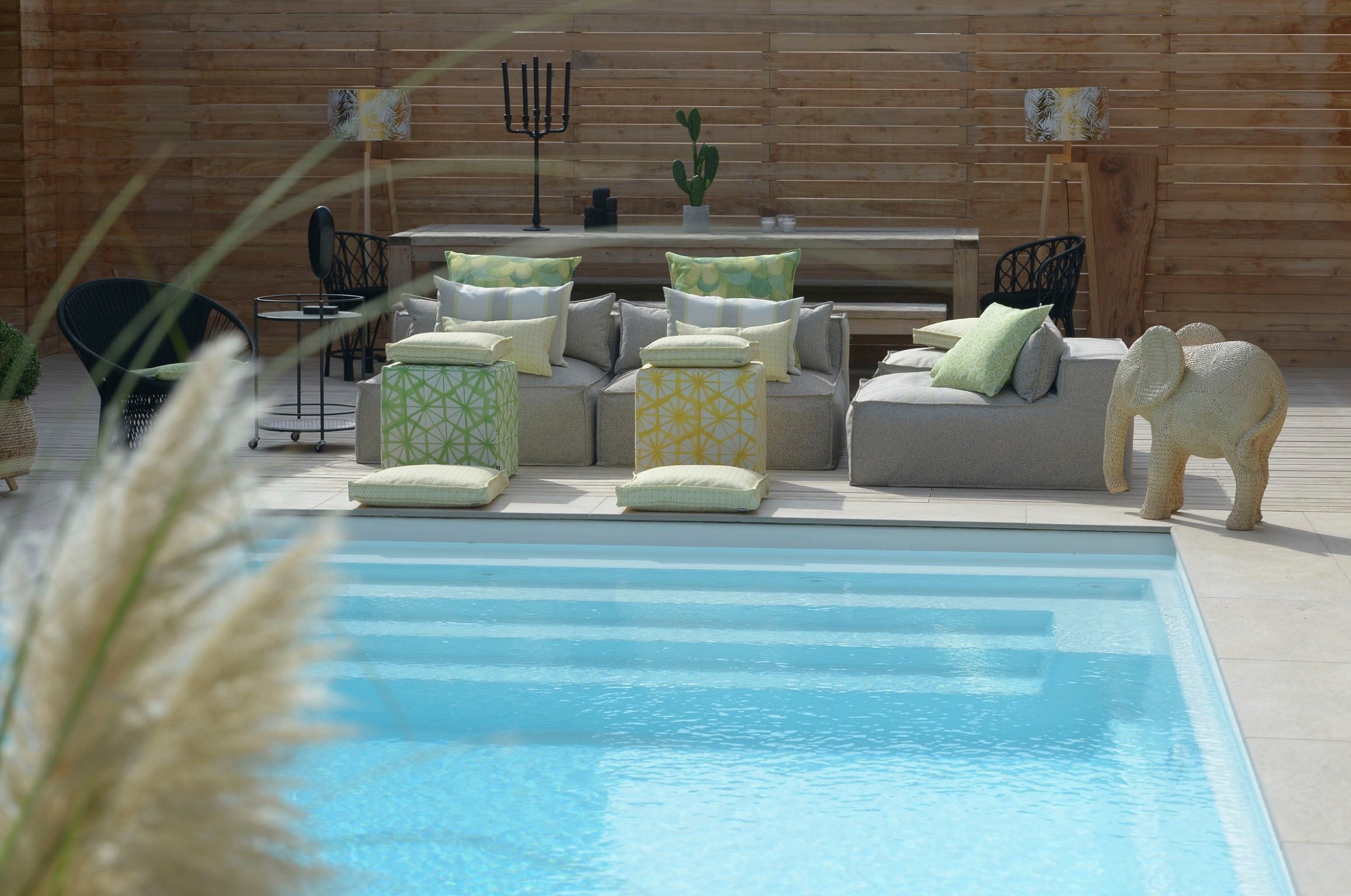 H.O.C.K. Coussin décoratif »Yuri« mit farbigen Mustermix, Kissenhülle mit Füllung, 1 Stück