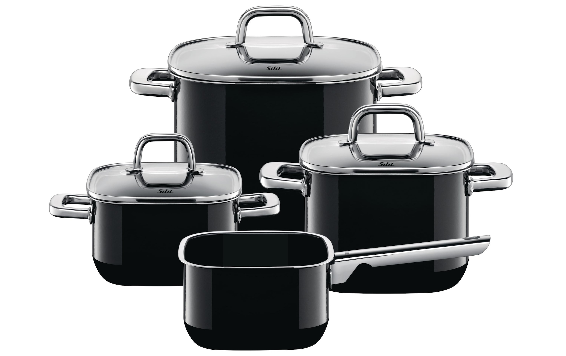 Image of Silit Kochtopf »Quadro Black 4-teilig«, Silargan® bei Ackermann Versand Schweiz