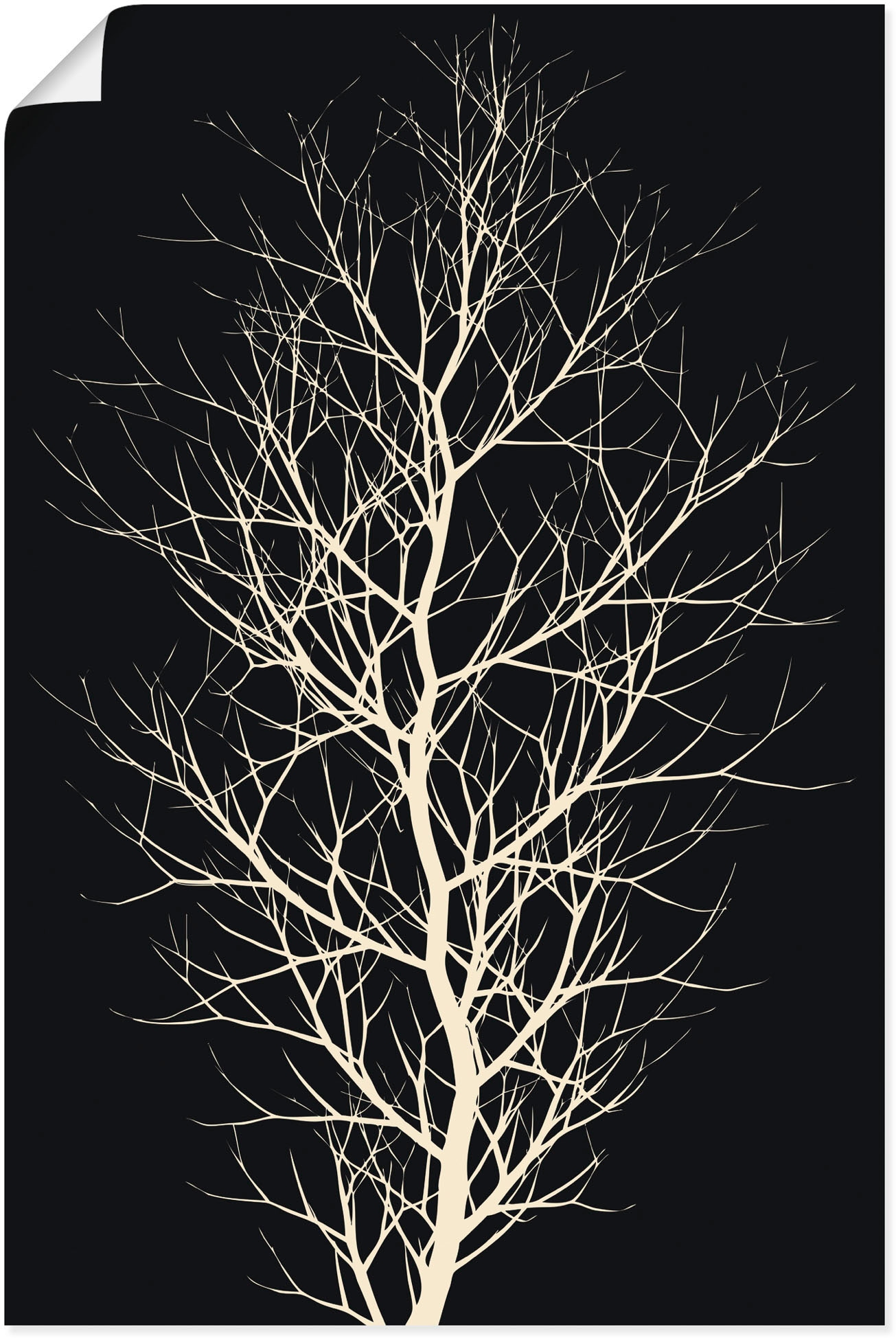 Artland Poster »Der schwarze Baum«, Baumbilder, (1 St.), als Alubild, Leinwandbild, Wandaufkleber oder Poster in versch. Grössen