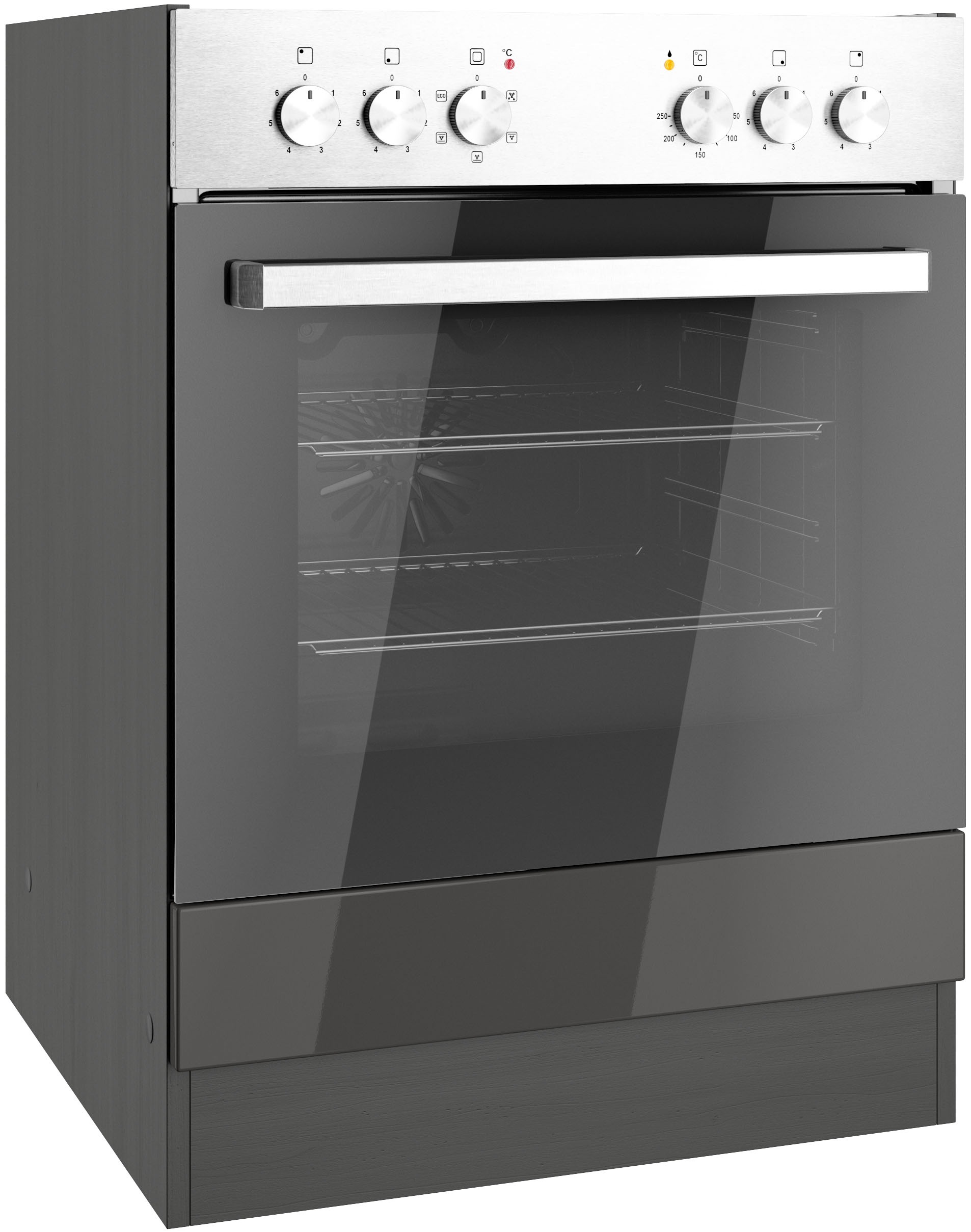 Image of KOCHSTATION Herdumbauschrank "KS-Milan" Herdumbauschrank 60 cm, matte oder hochglänzende Fronten