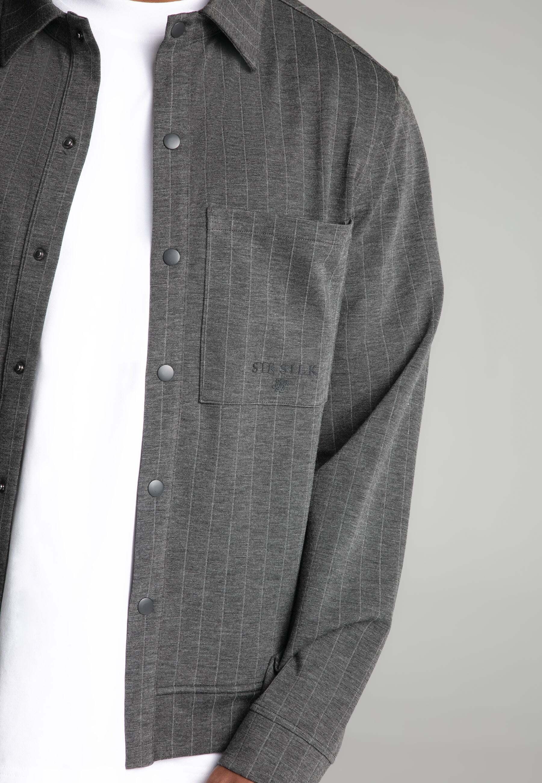 Siksilk Hemdjacke »Siksilk Hemdjacke Pinstripe Jacket«