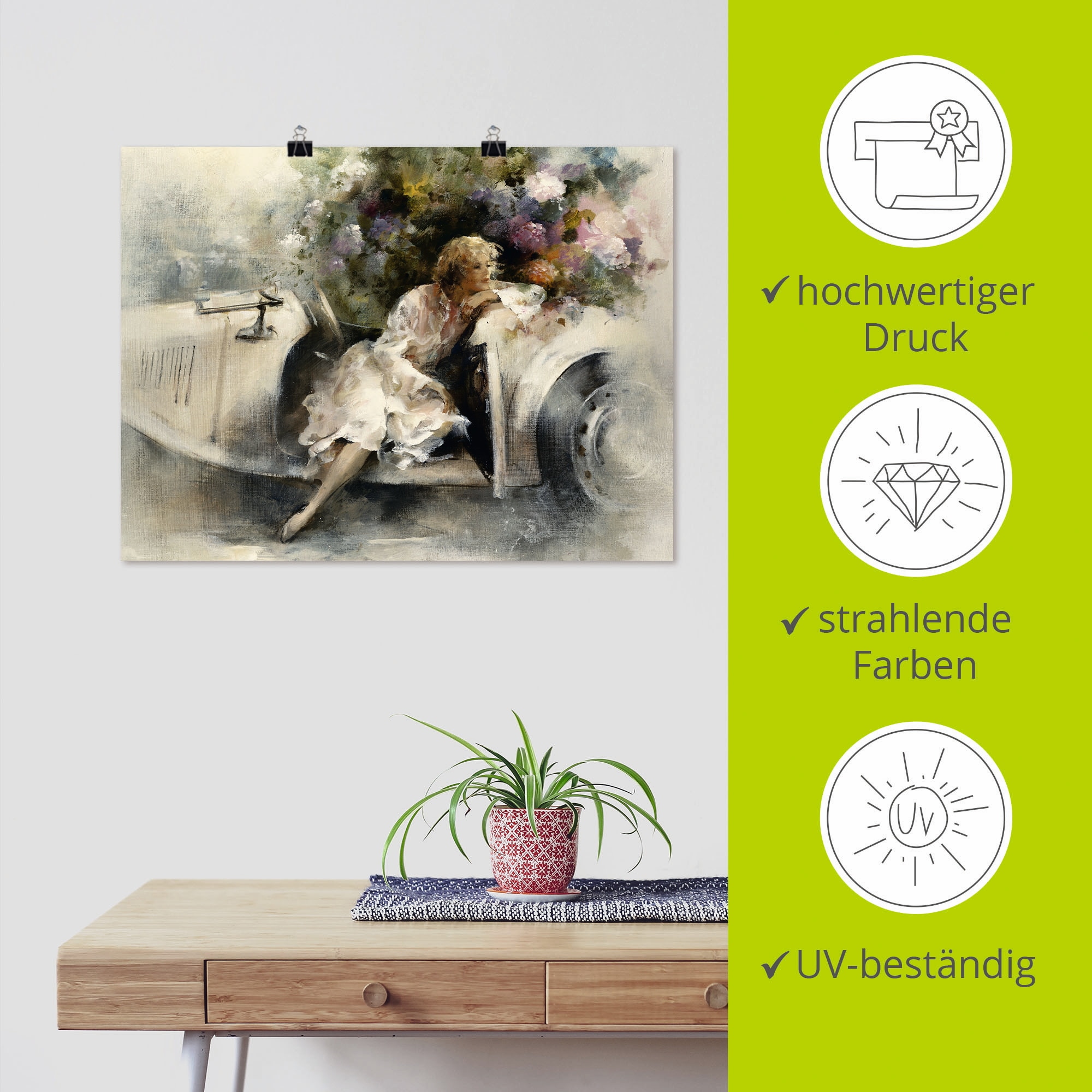 Artland Wandbild »Tagträumer« Frau 1 Stk. tlg. als Leinwandbild, Poster in verschied. Grössen