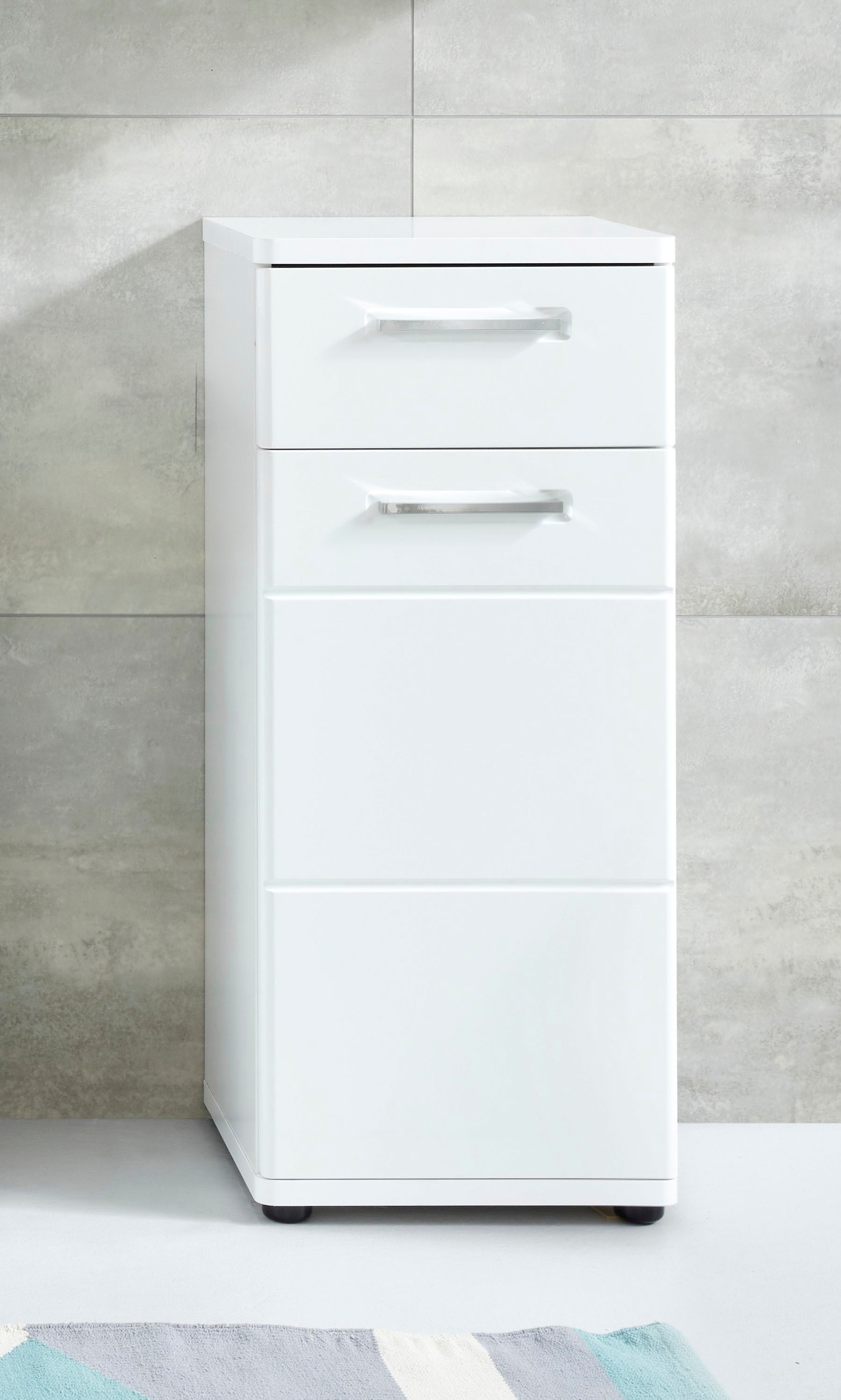 welltime Unterschrank »Mora«, Standschrank mit 1 Tür & 1 Schublade - (B/T/H) 37/34/87 cm