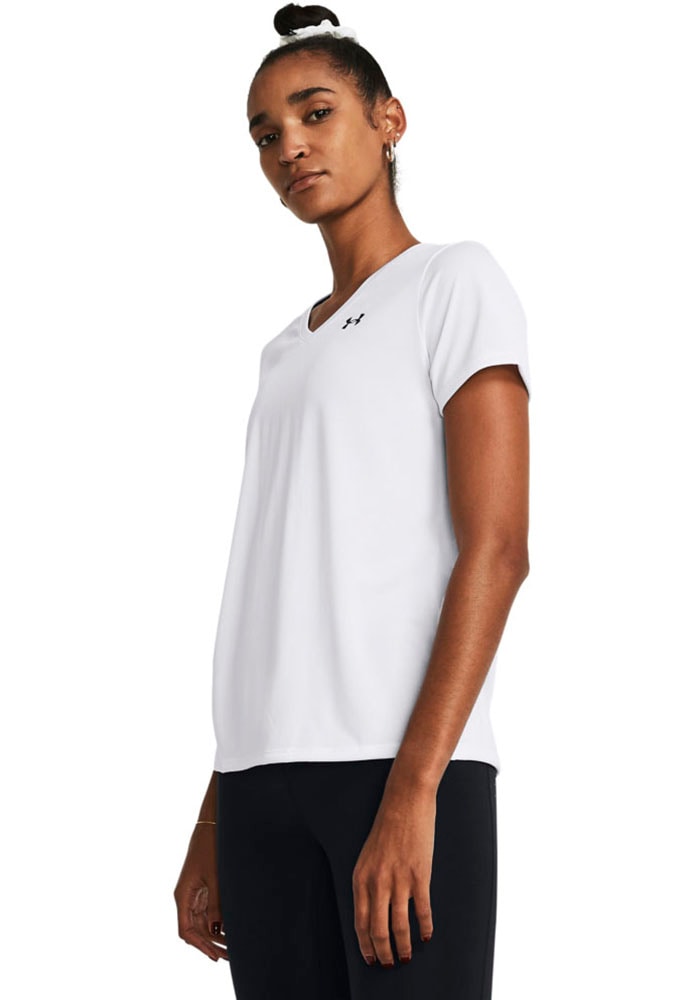 Image of Under Armour Trainingsshirt "TECH SSV- SOLID" mit V-Ausschnitt, schnell trocknend, atmungsaktiv, normale Schnittform