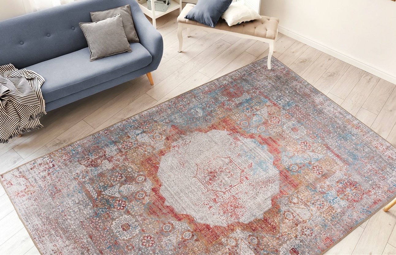 Image of me gusta Teppich "Faye 125" rechteckig 6 mm Höhe Flachgewebe, gedrucktes Motiv, Wohnzimmer, Esszimmer