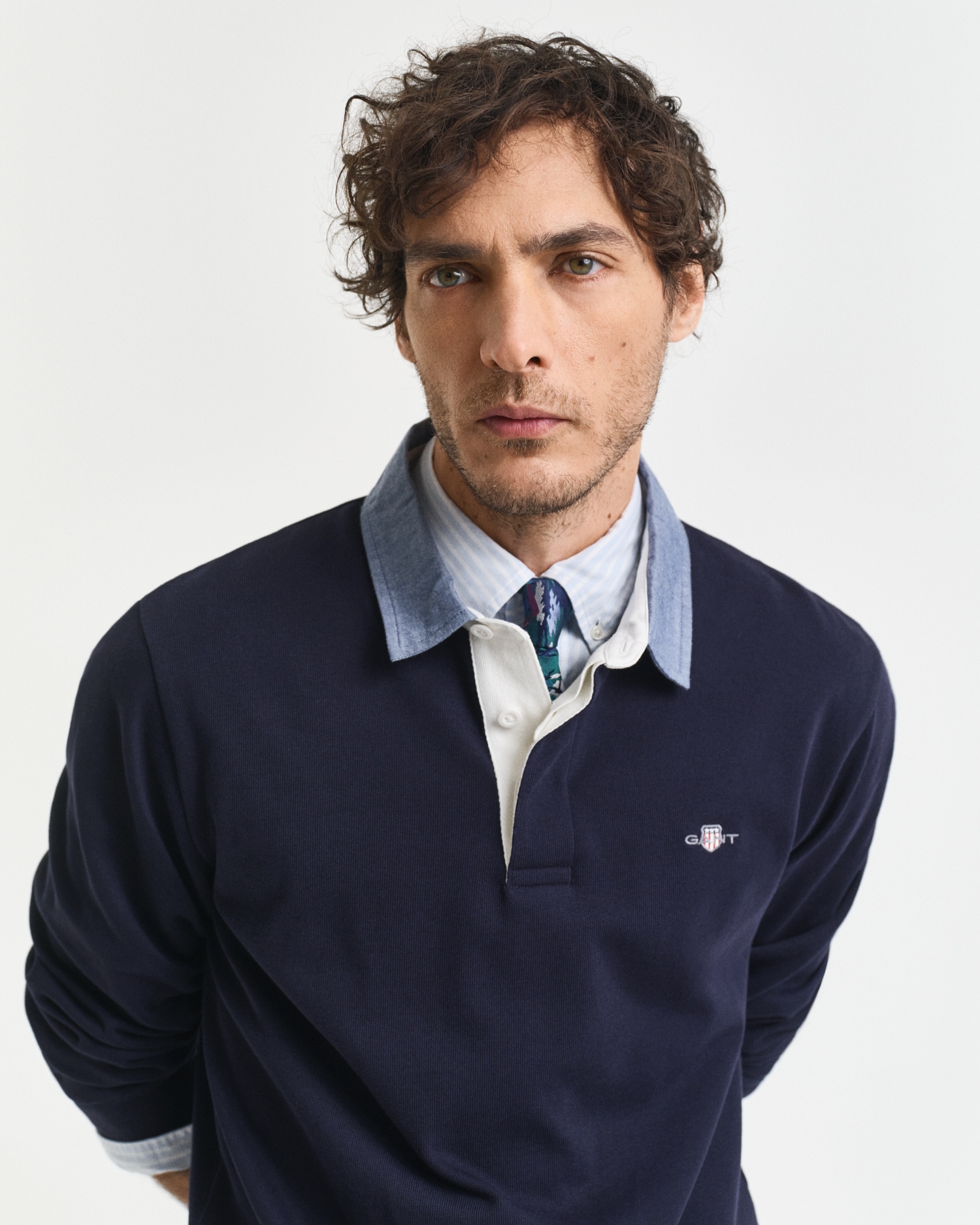 Gant Langarm-Poloshirt »REG CHAMBRAY HEAVY RUGGER«