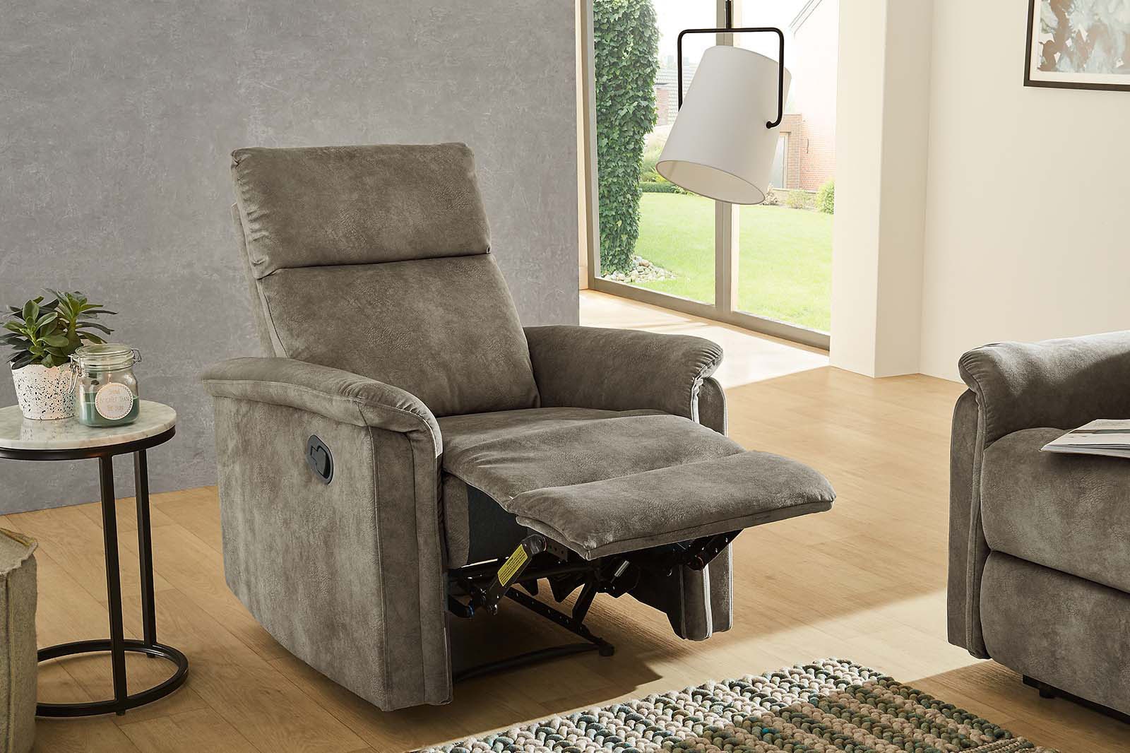 Jockenhöfer Gruppe Sessel »Amrum« Liegefunktion durch halbautomatische Reclinerfunktion, TFK-Polsterung