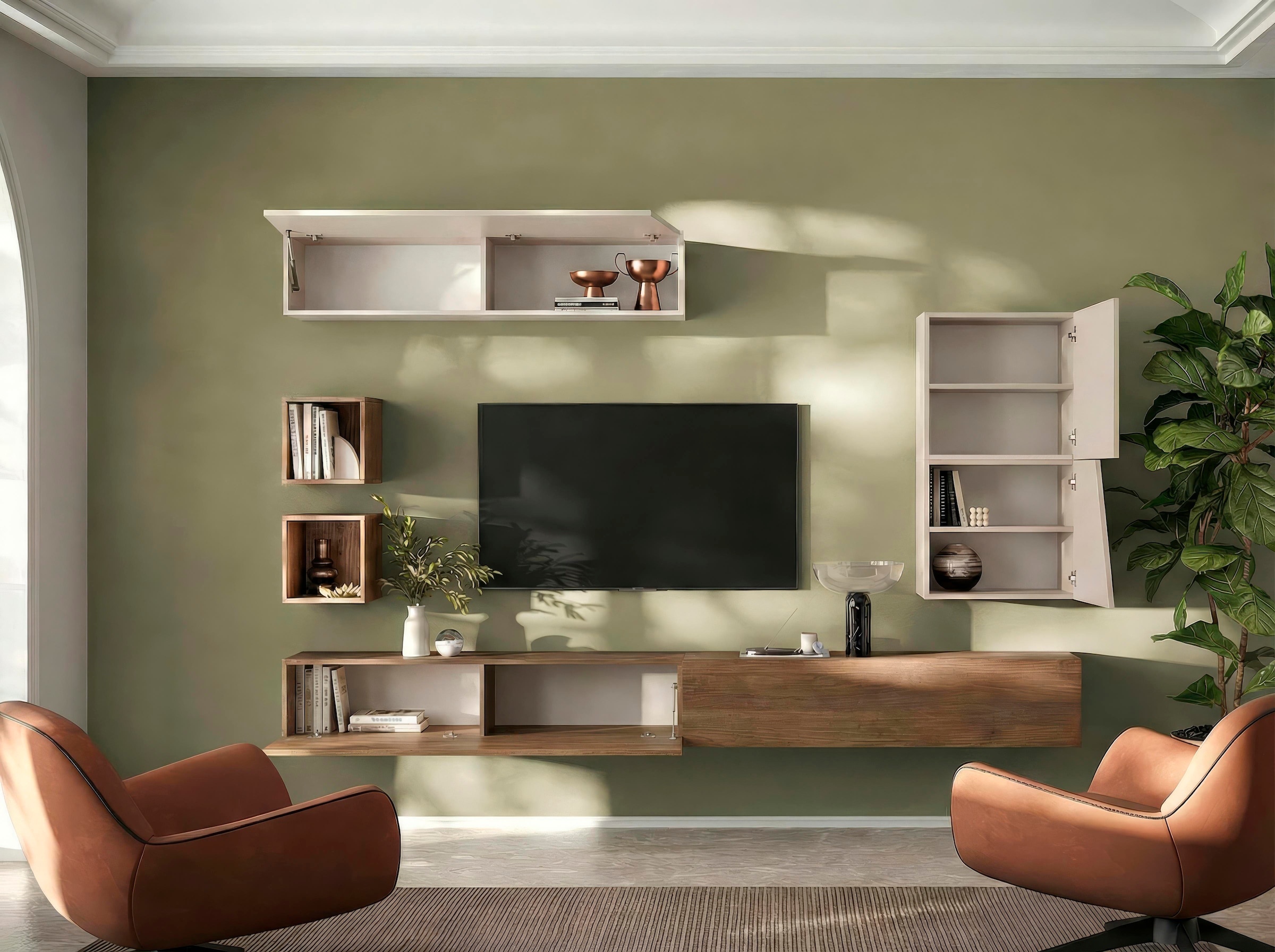 Home affaire Meuble mural »Infinity, 6tlg. Breite 276 cm, moderne Mediawand« 6 cuis tlg.