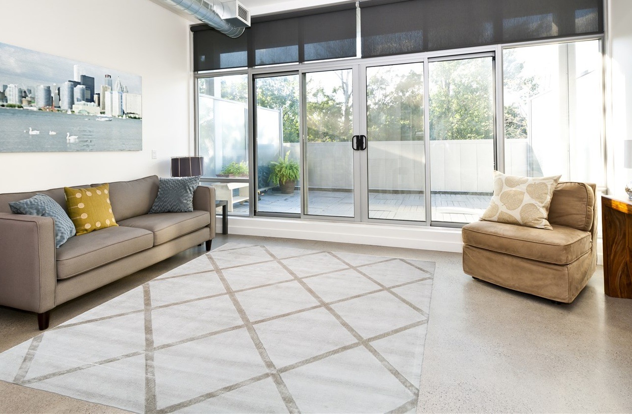 Image of calo-deluxe Teppich "Viteox 210" rechteckig 13 mm Höhe Viskose, Kurzflor, Wohnzimmer