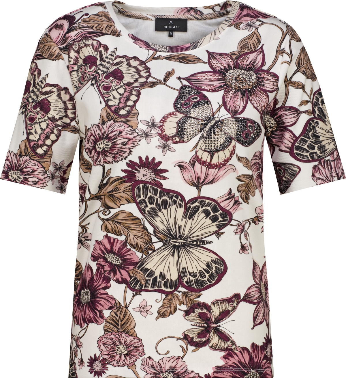 Monari T-shirt »Shirt Blume allover« coupe régulière avec motif floral