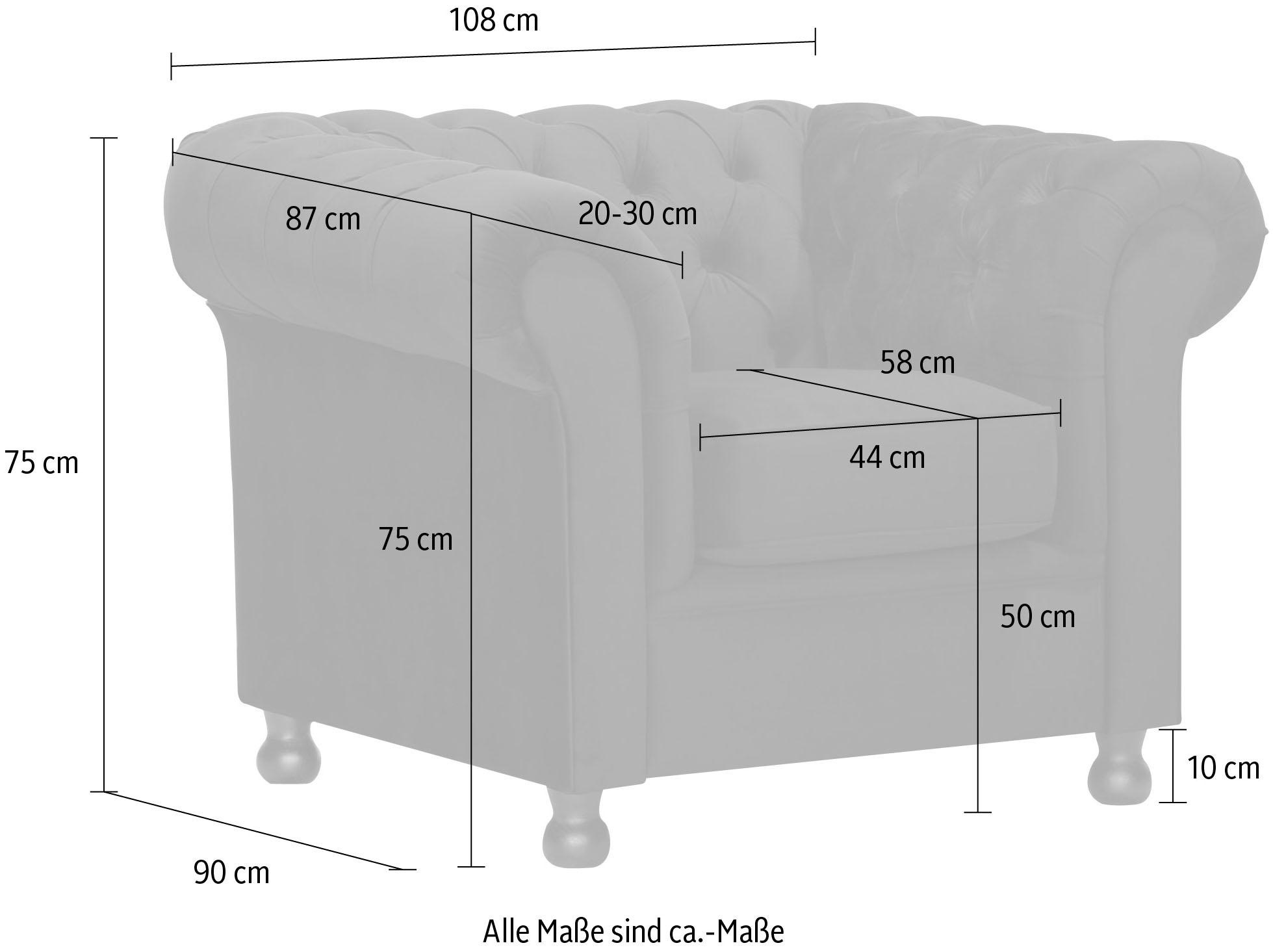 Home affaire Sessel »Chesterfield Home«, mit edler Knopfheftung und typischen Armlehnen