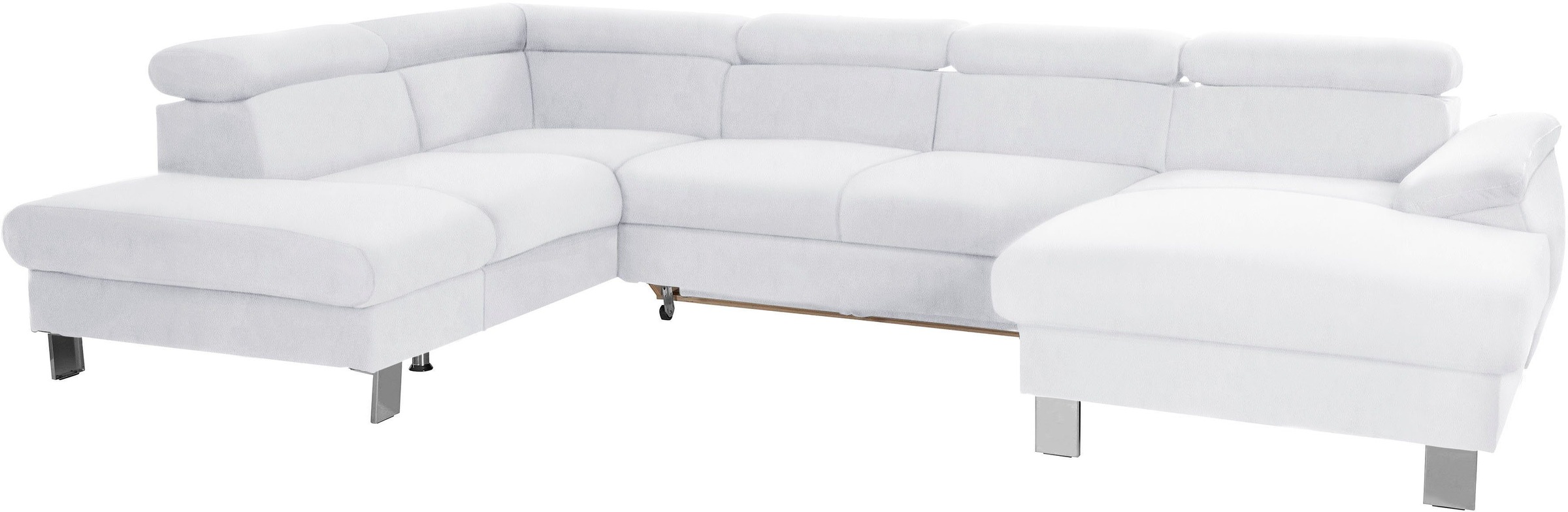 COTTA Polstergarnitur »Komaris U-Form«, (Set), Set bestehend aus: Wohnlandschaft mit Kopfteilverstellung & Hocker