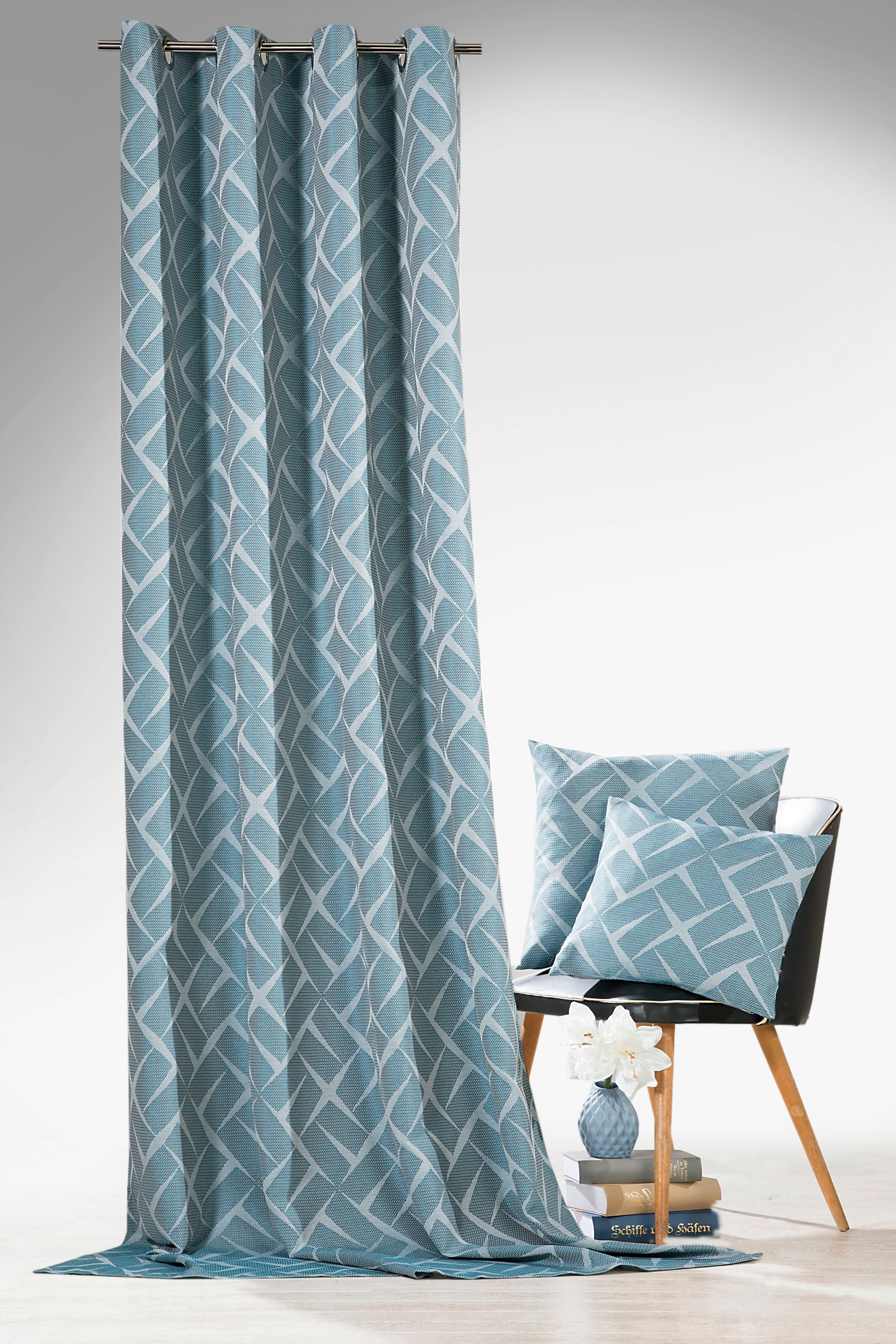 Weckbrodt Vorhang »Jasper« Ösen 1 Stk. tlg. Jacquard, Ösen, toller 3D-Effekt, blickdicht, Gardine, Store