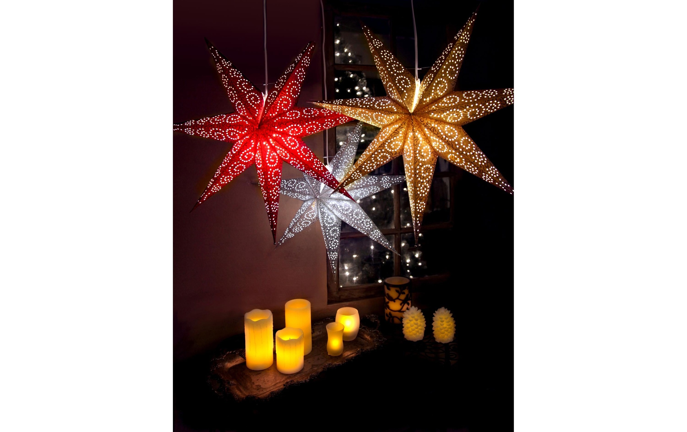 Parforce Traditional Hunting Lumière décorative LED »Trading Papierstern Antique«