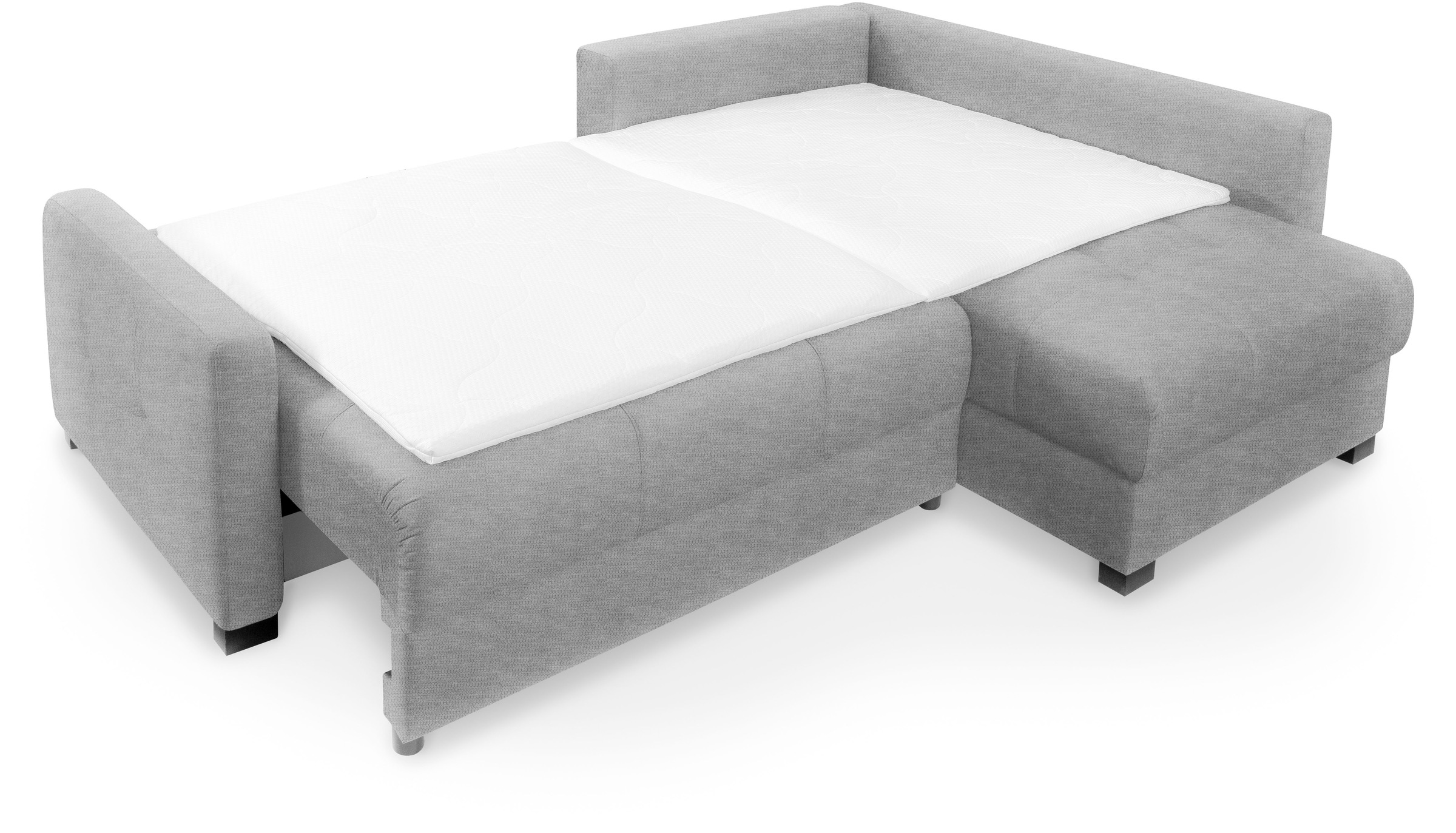 exxpo - sofa fashion Ecksofa »Chester, Boxspring Federkern-Polsterung für bequemeren Sitzkomfort«, L-Form, schmale Armlehnen, Bettfunktion u. Bettkasten