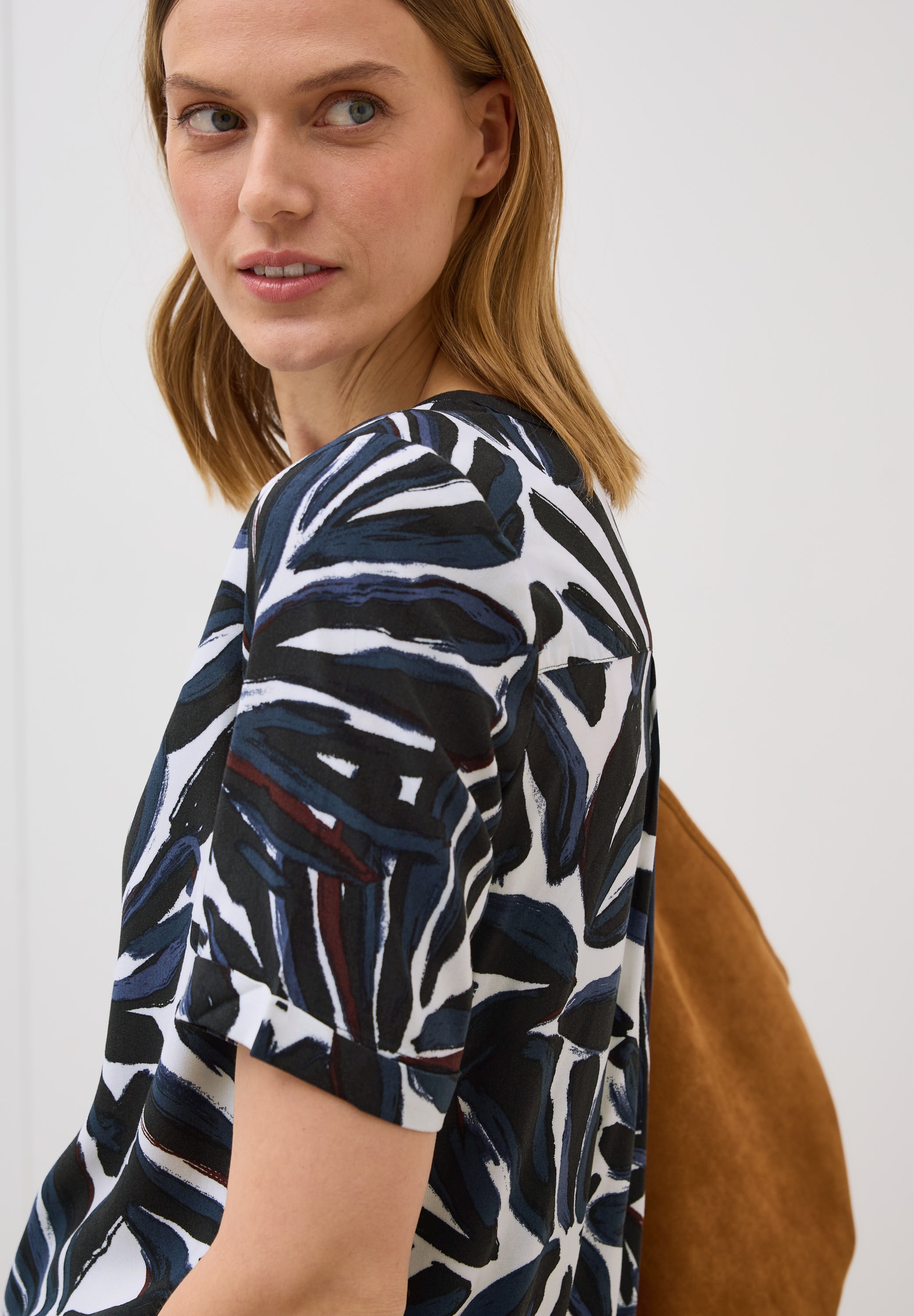 Cecil Shirtbluse, Split Neck Tunika mit floralem Muster