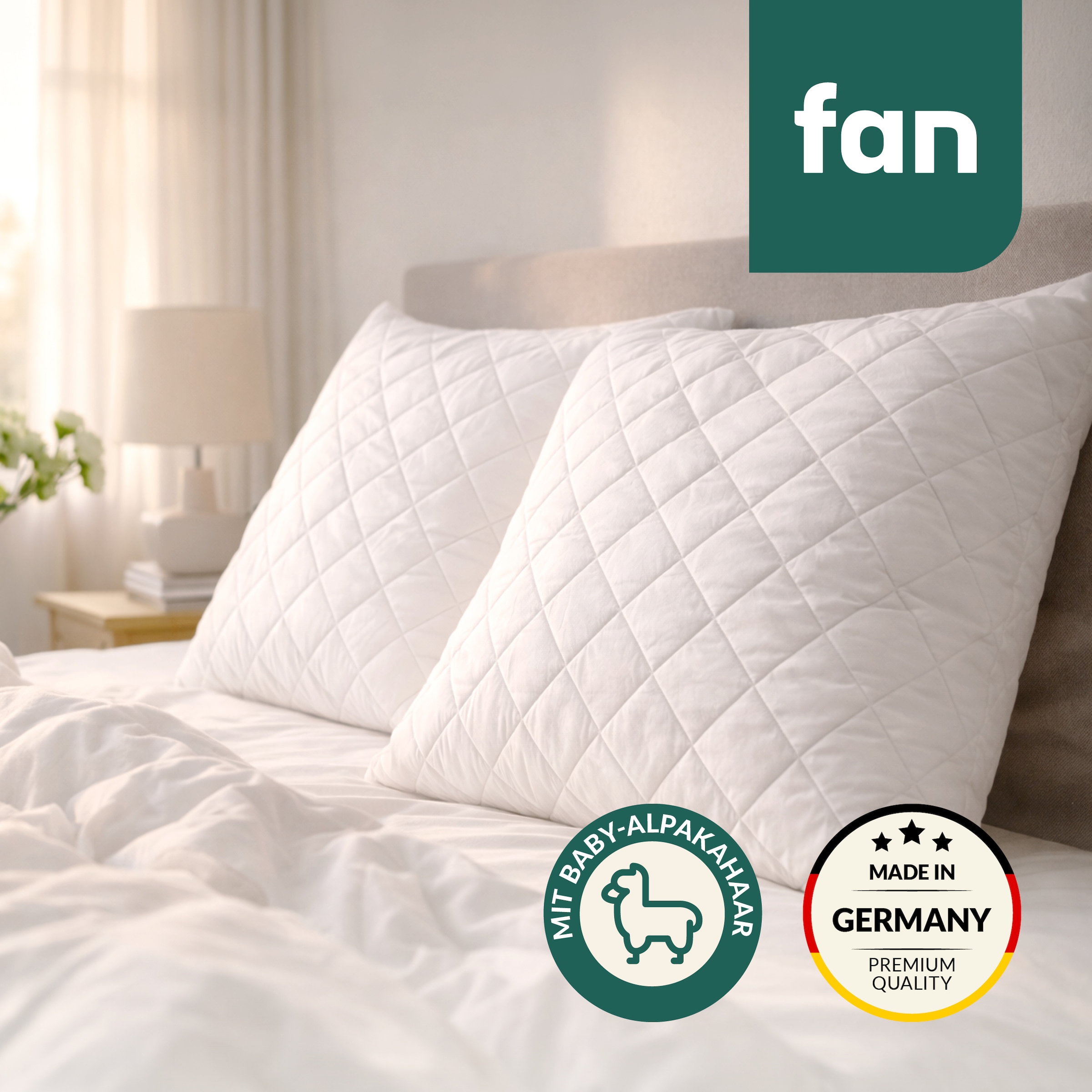 fan Coussin pour cheveux naturels »Baby Alpaka« Füllung: laine 1 cuis tlg. remplissage en alpaga "Vlies der Götter"