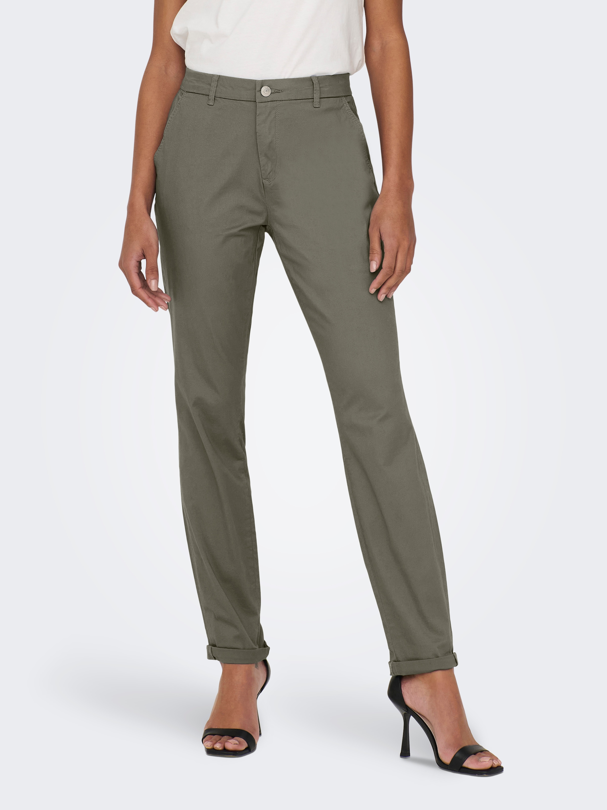 ONLY Chinos »ONLPARIS REG CHINO PANT«  pantalon soigné à coupe étroite