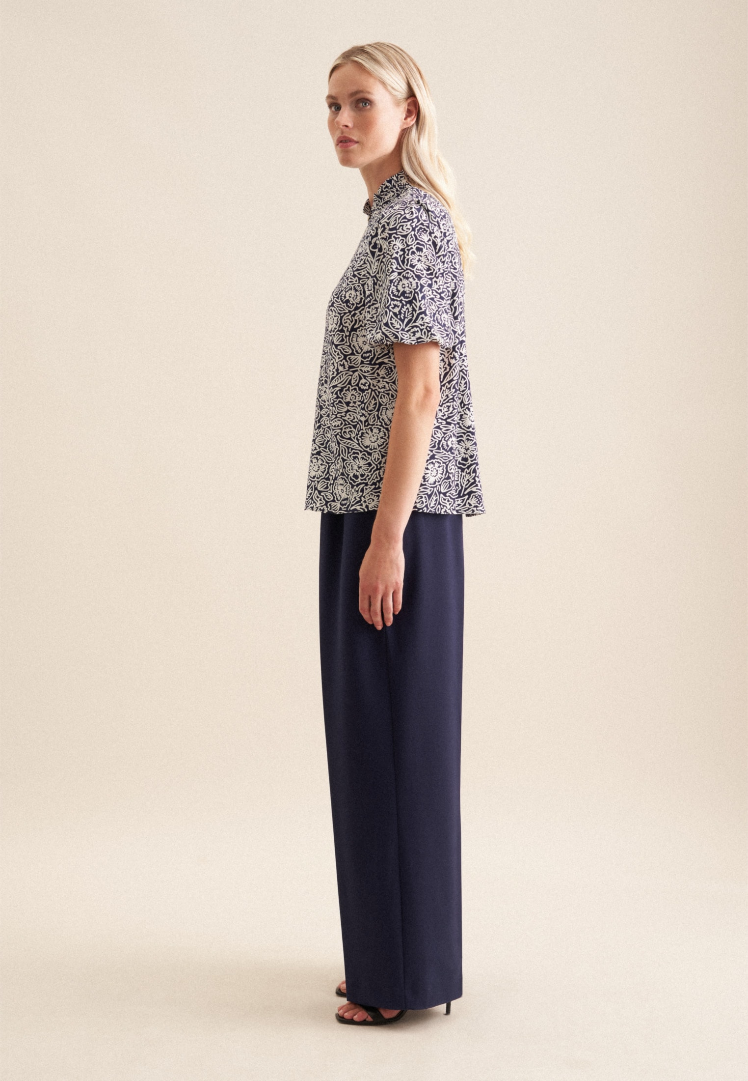 seidensticker Shirtbluse »Schwarze Rose«, 1/2 Rundhals Floral