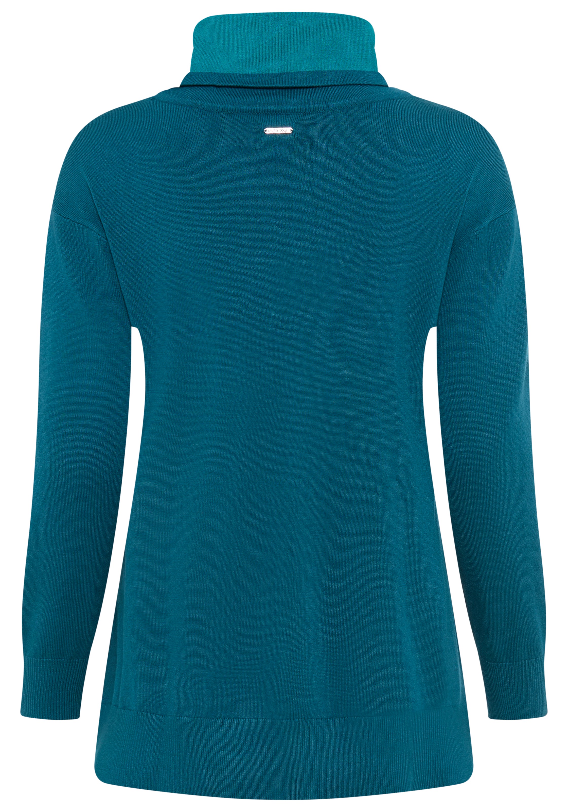 Laura Scott Strickponcho, mit Bindeband